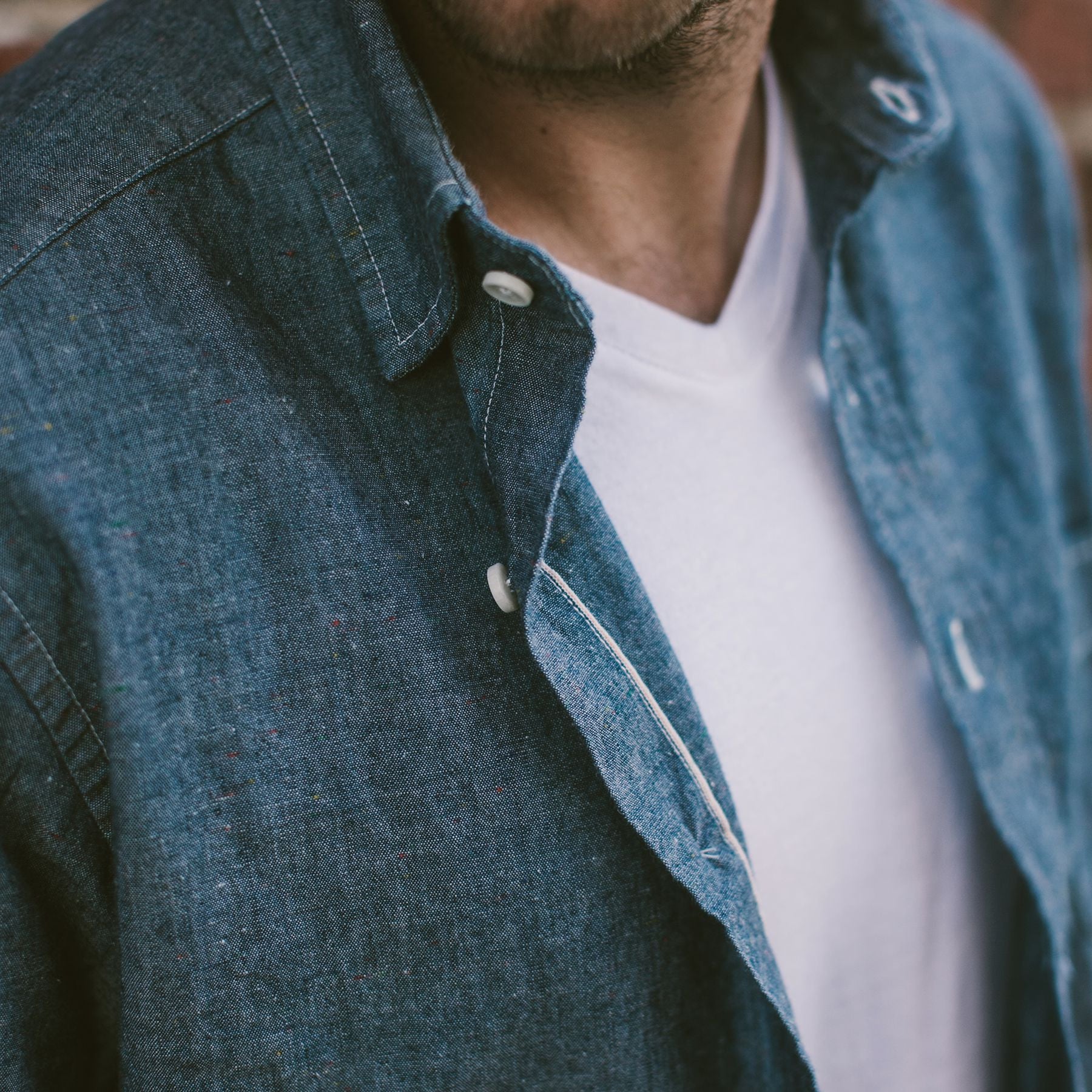 The California in Selvage Confetti Chambray - Image 5