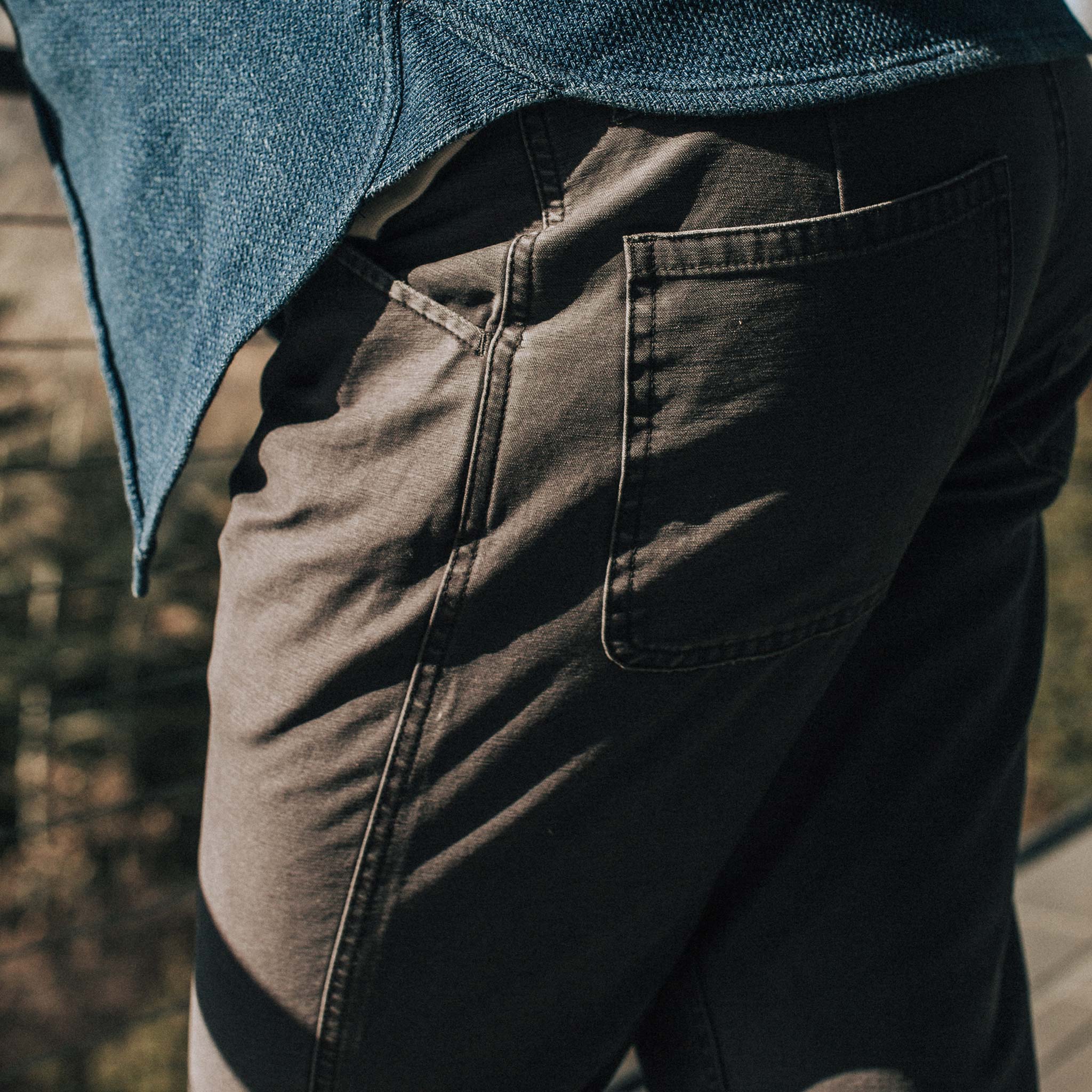 The Camp Pant in Charcoal Reverse Sateen - Image 4