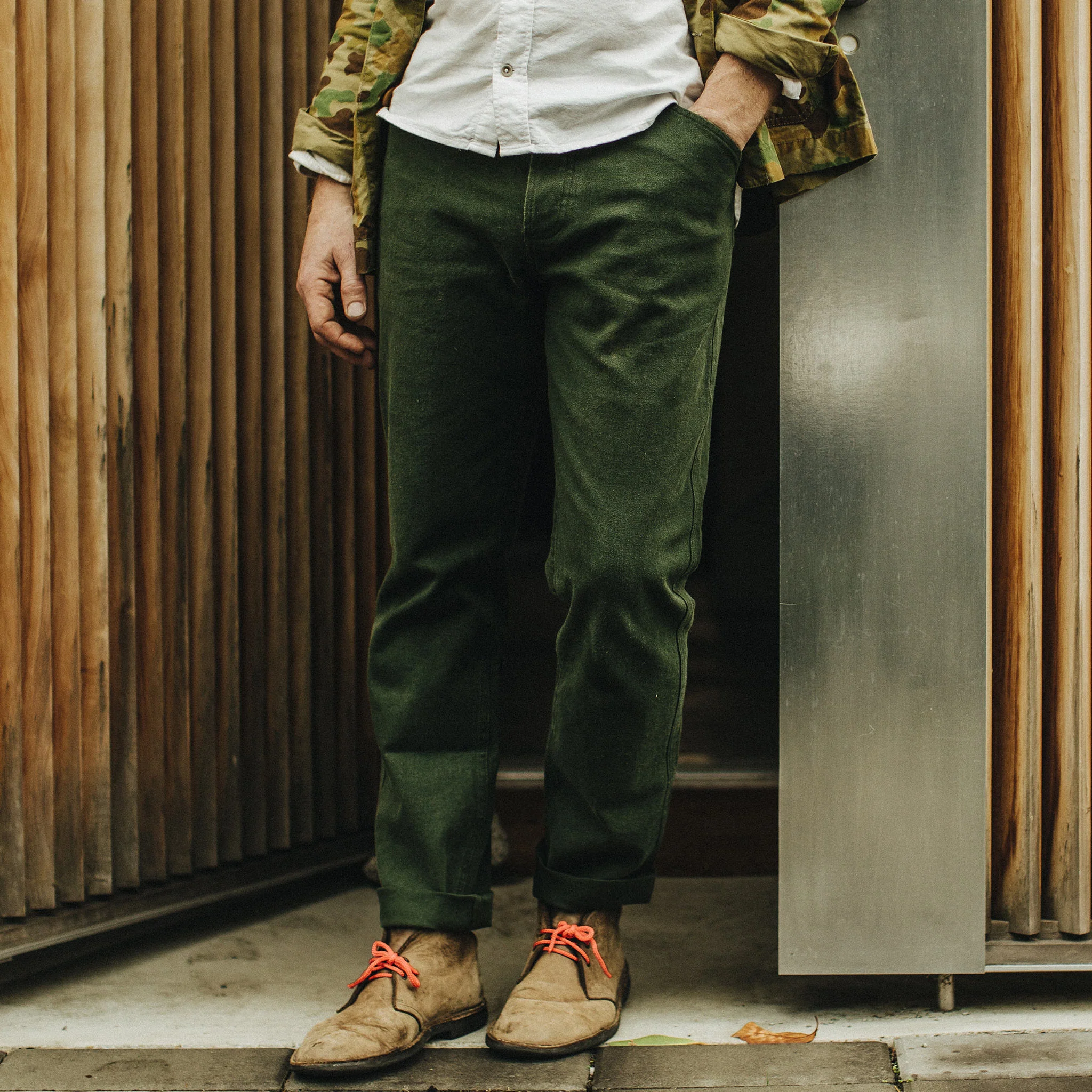 The Camp Pant in Dark Olive Boss Duck - Image 5