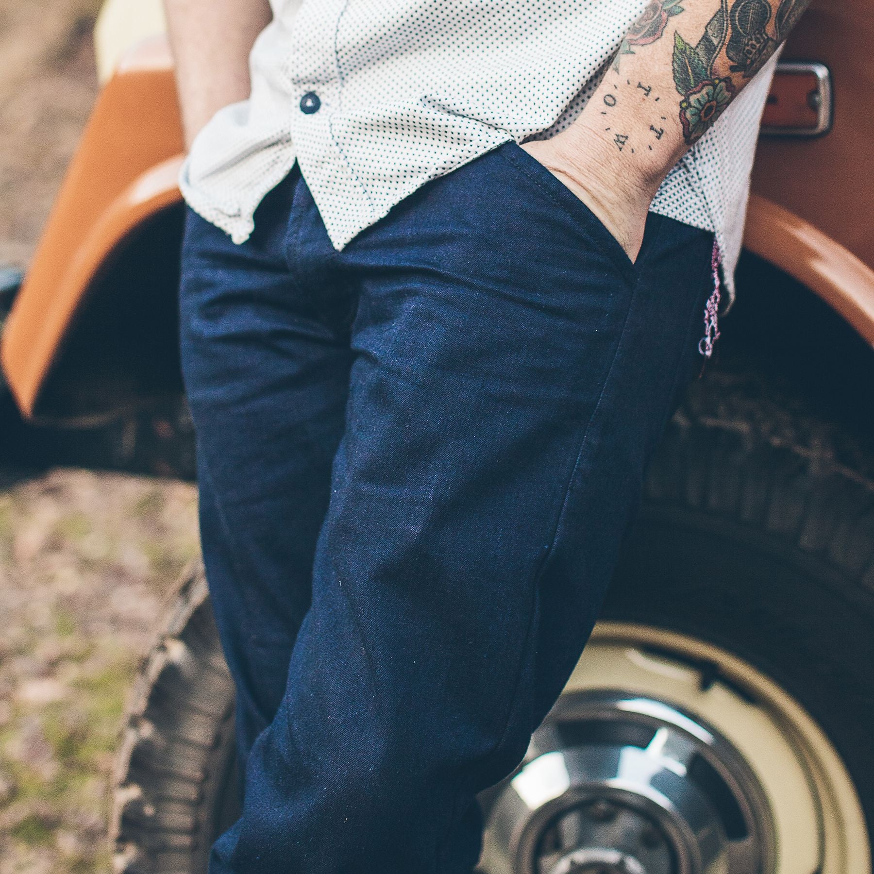 The Camp Pant in Indigo Selvage Twill - Image 4