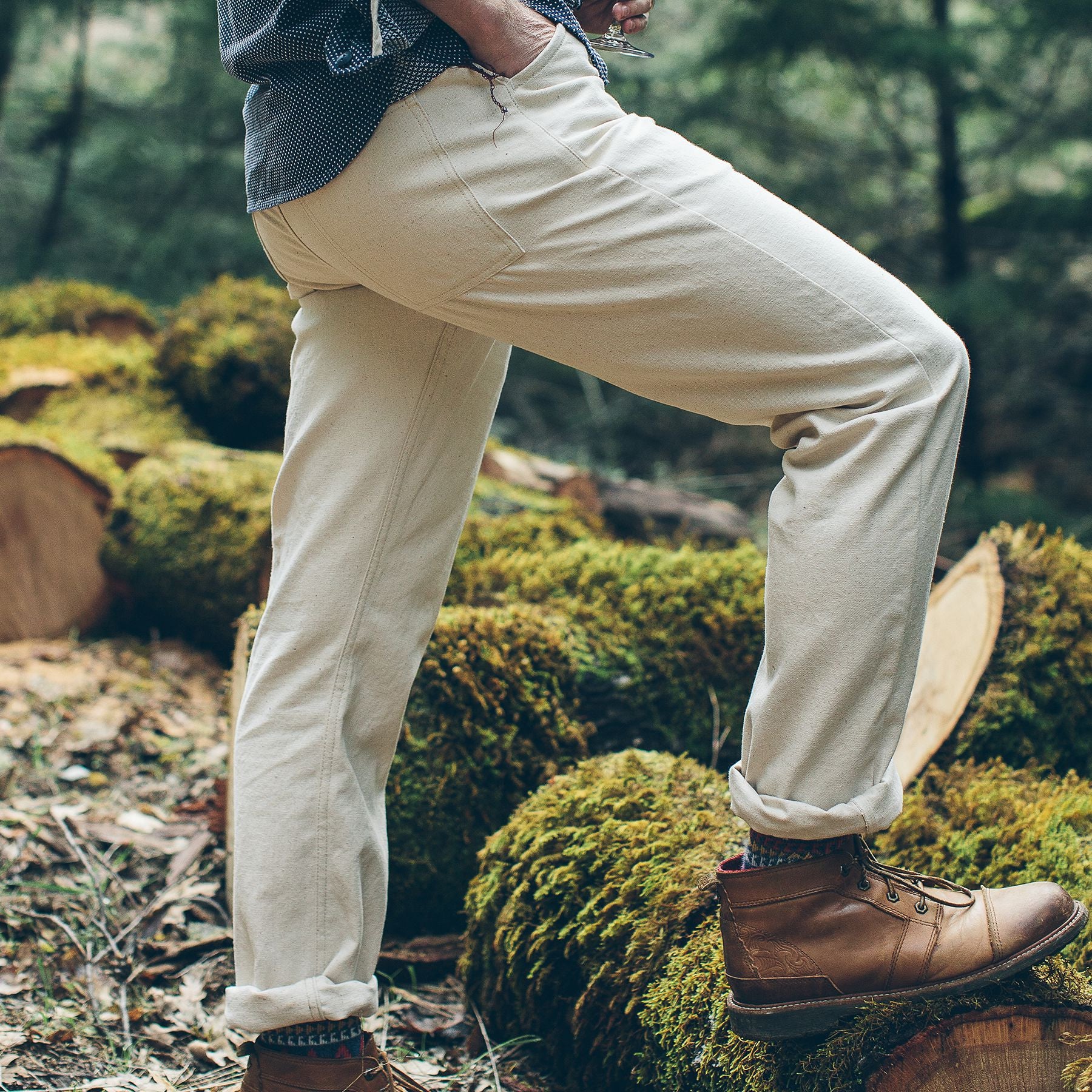 The Camp Pant in Natural Selvage Canvas - Image 5