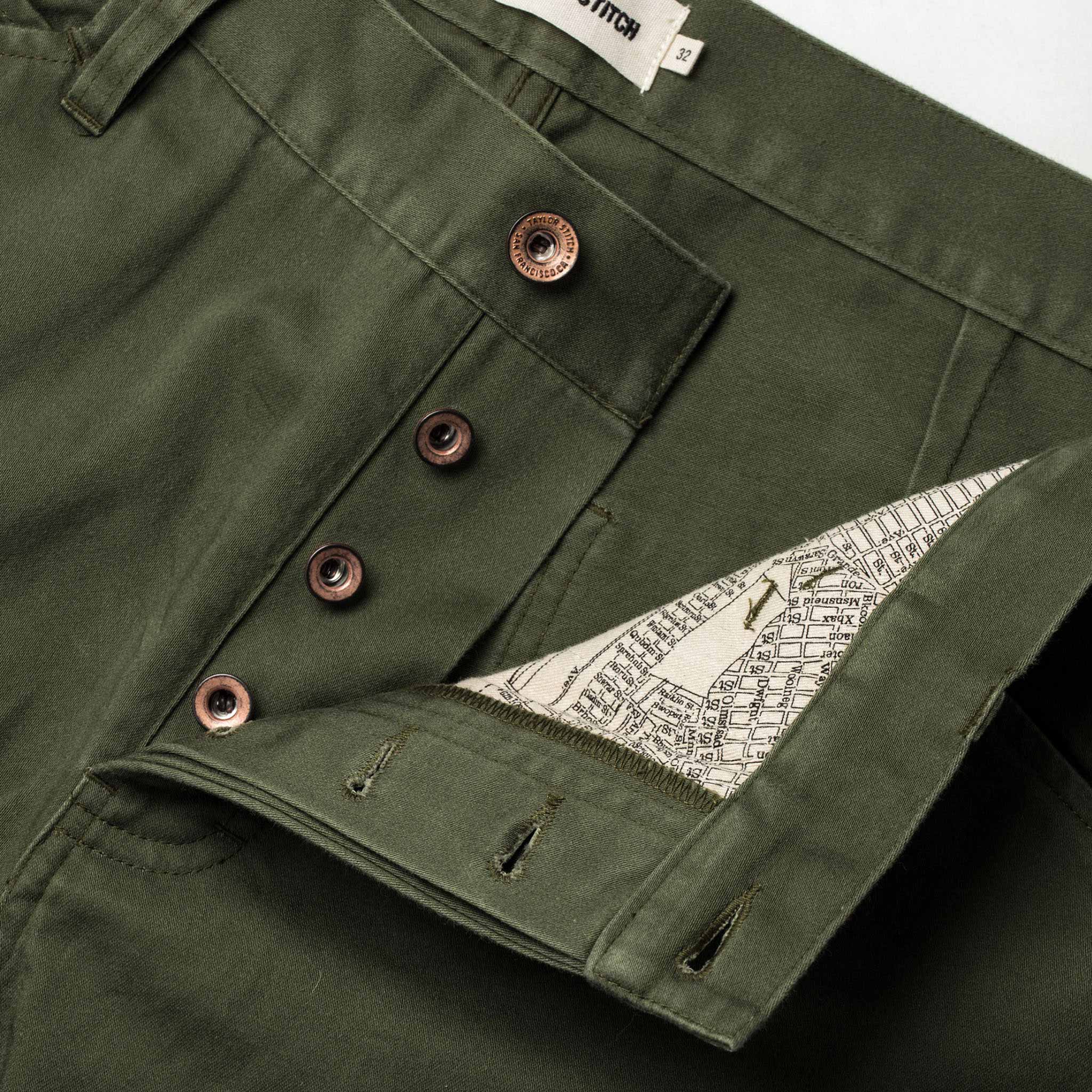 The Camp Pant in Olive Reverse Sateen - Image 7