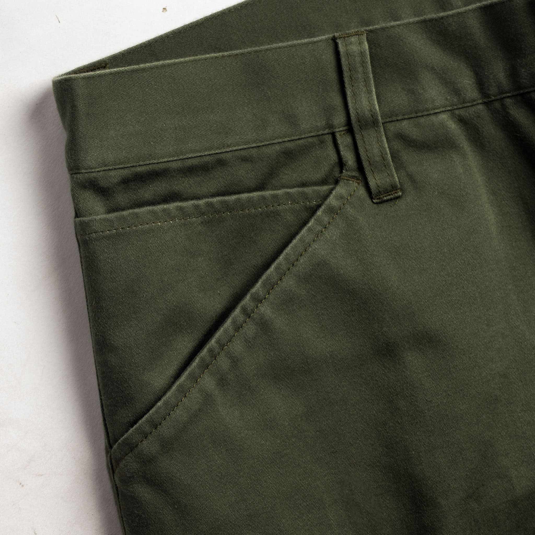 The Camp Pant in Olive Reverse Sateen - Image 9