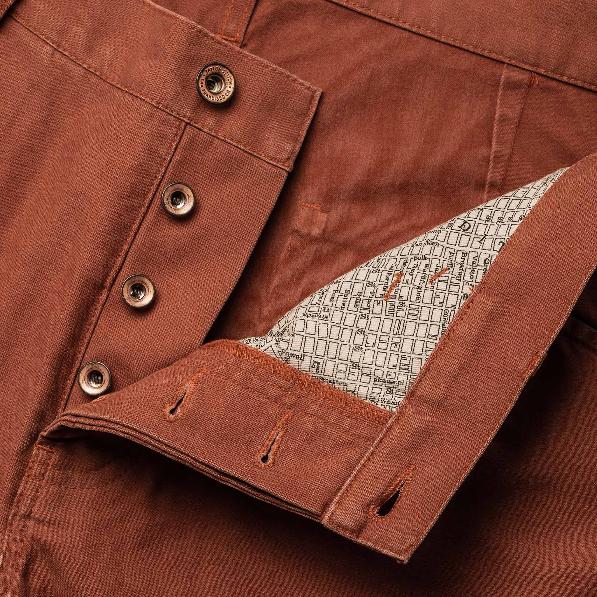 The Camp Pant in Rust Reverse Sateen - Image 8
