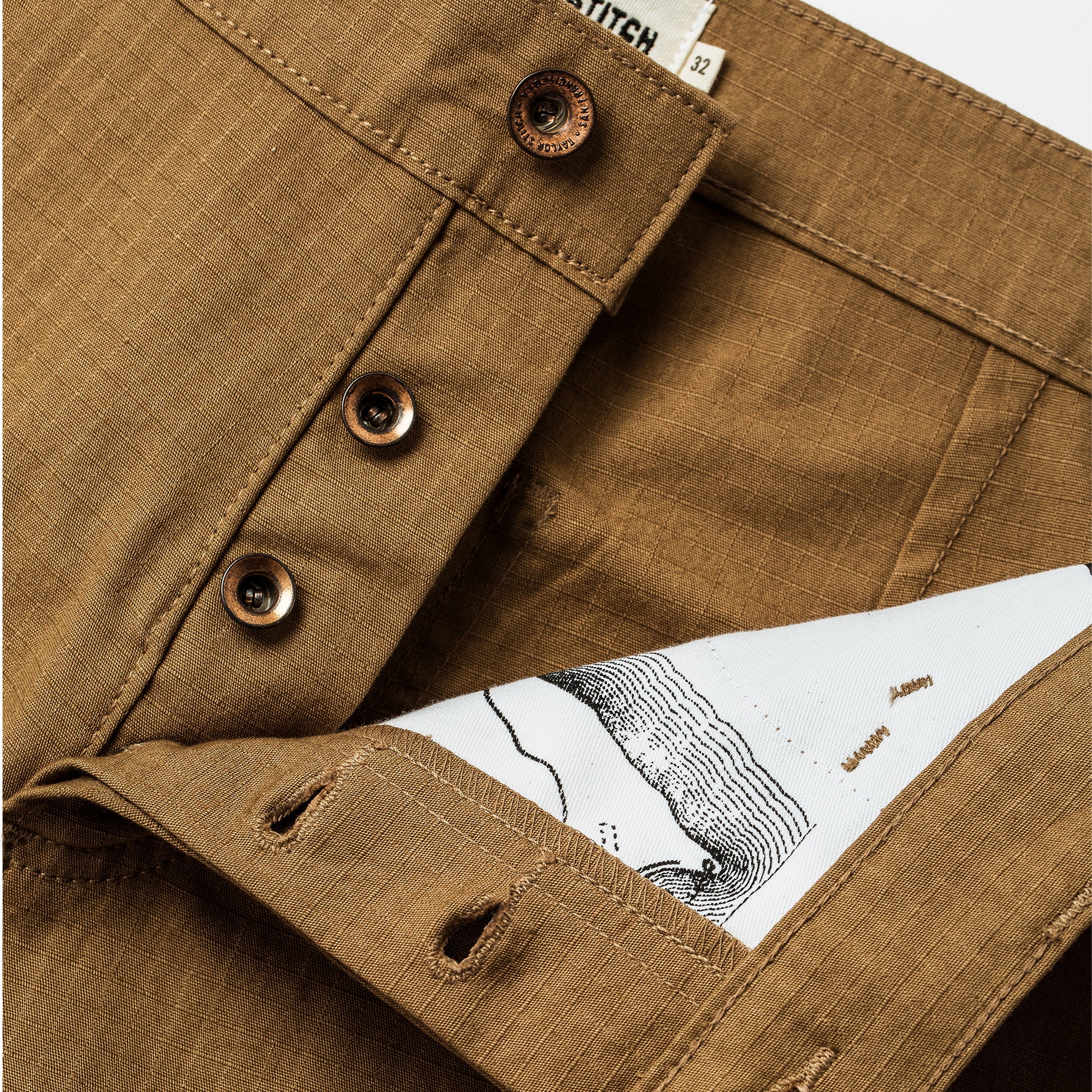 The Camp Short in British Khaki Ripstop - Image 7