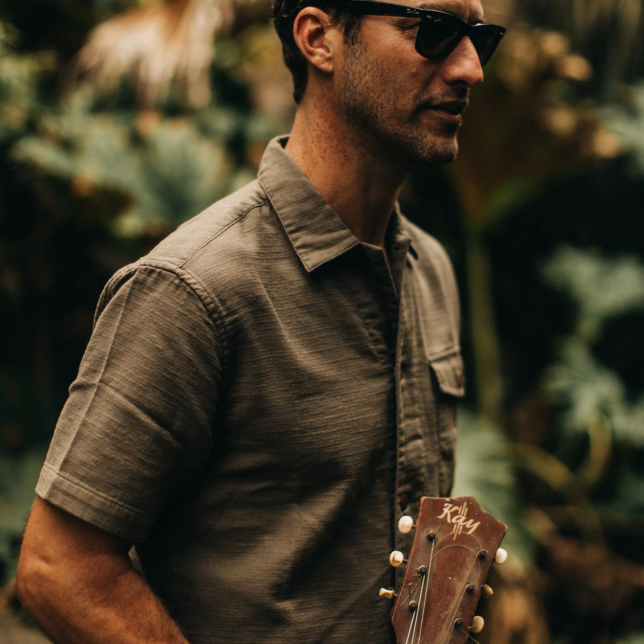 The Caravan Shirt in Walnut Double Cloth - Image 4