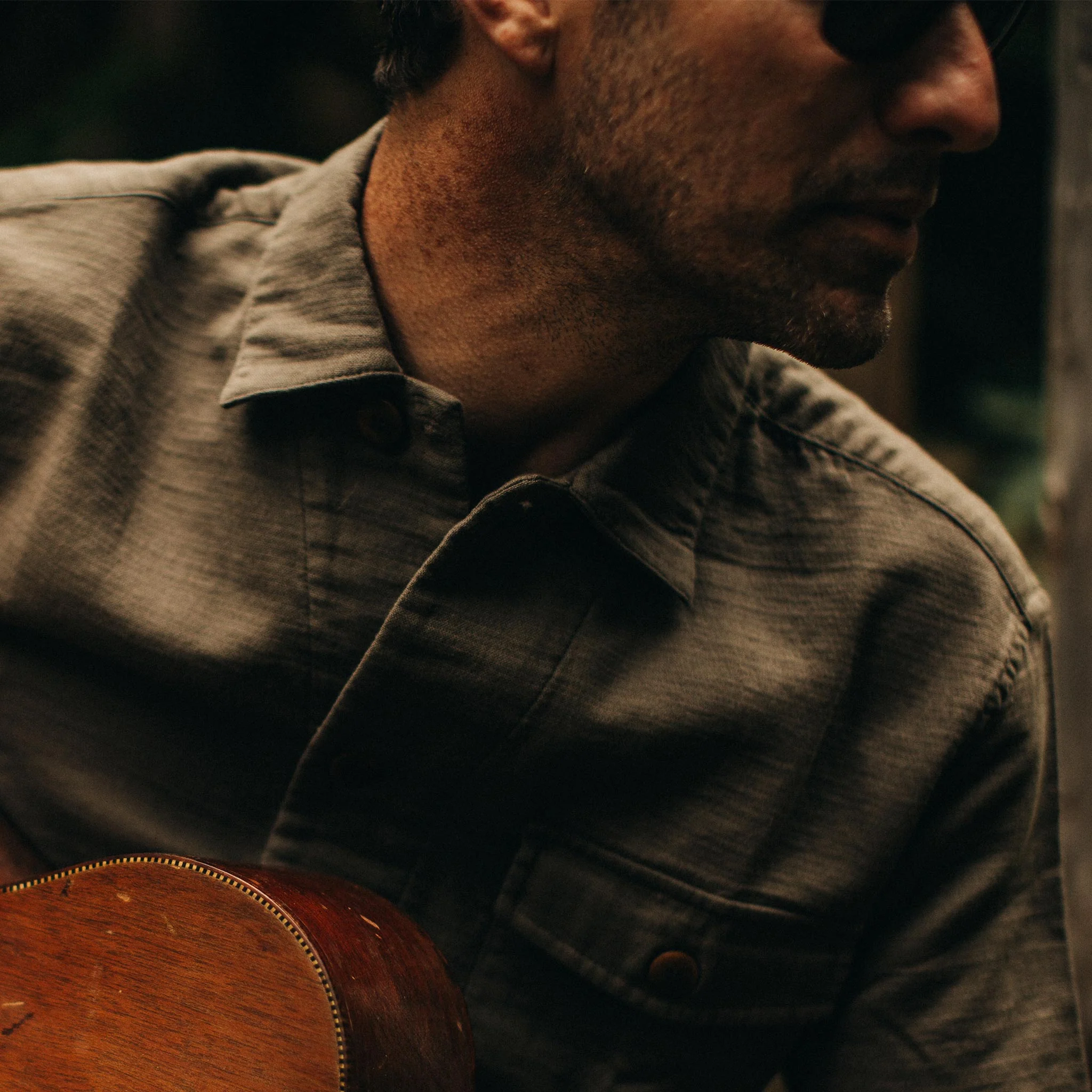 The Caravan Shirt in Walnut Double Cloth - Image 5
