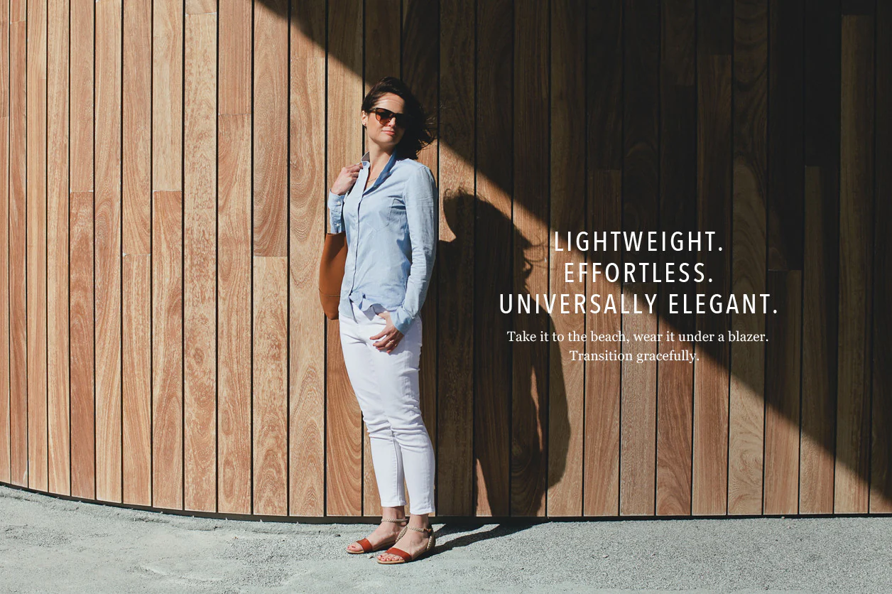 The Caroline in Light Blue Chambray - Image 8