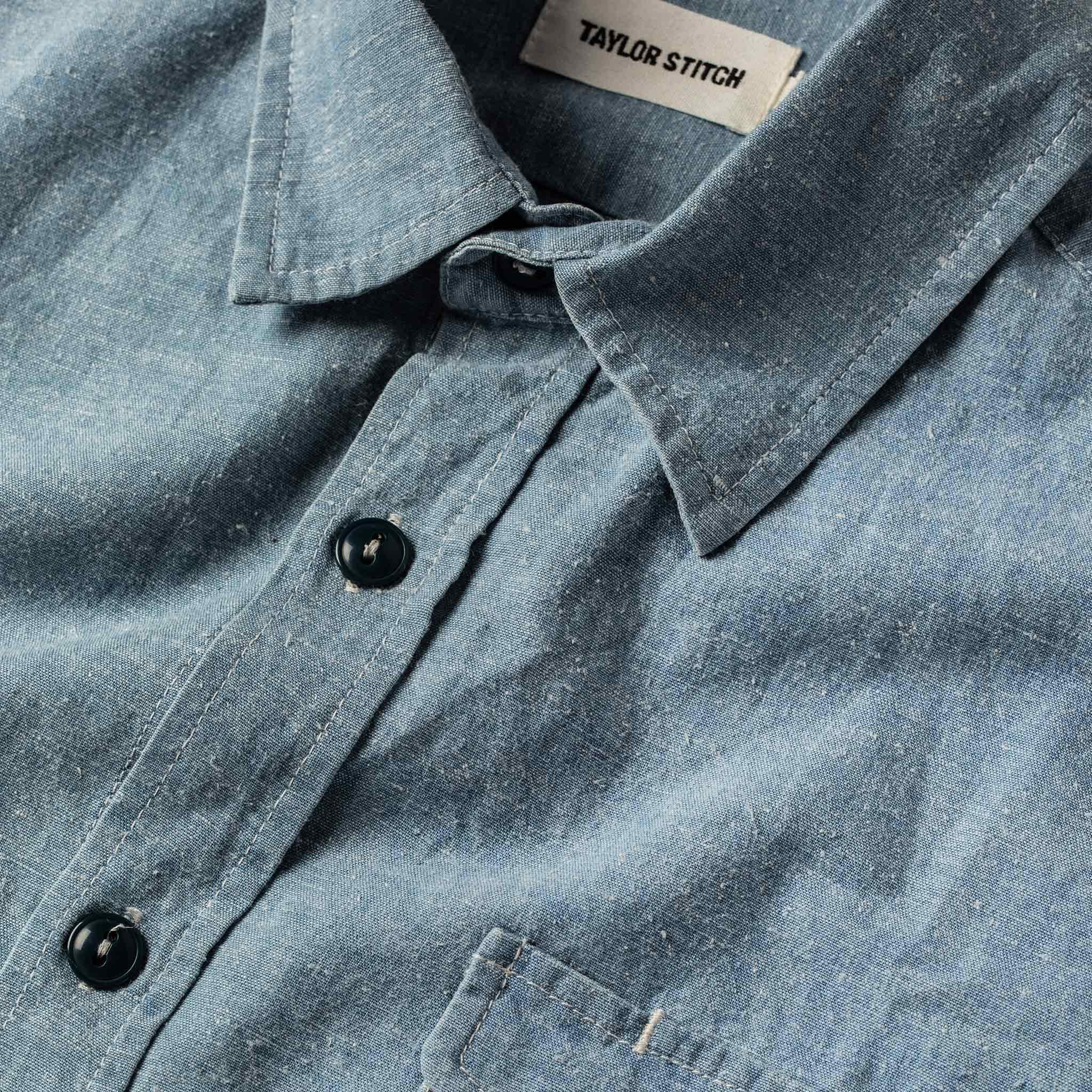 The Cash Shirt in Washed Hemp Chambray - Image 8