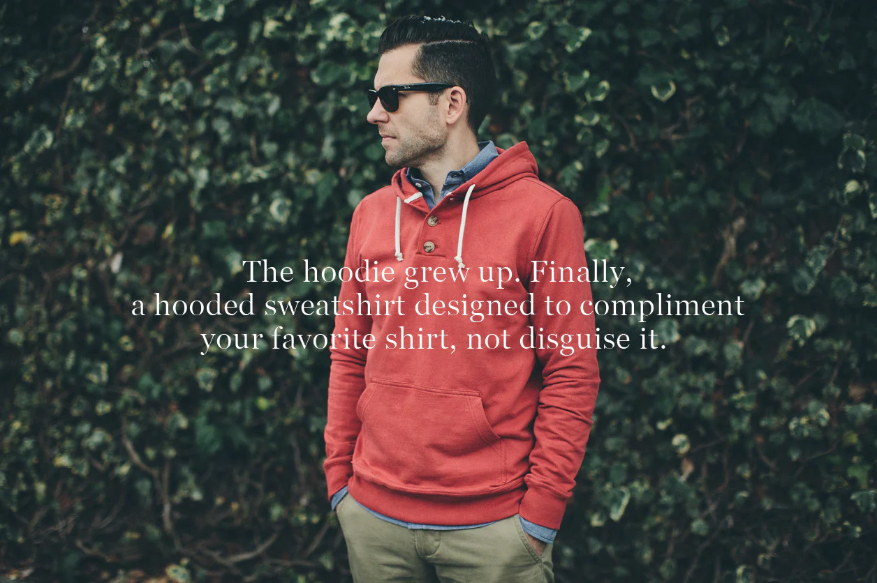 The Charcoal 3 Button Hooded Sweatshirt - Image 7
