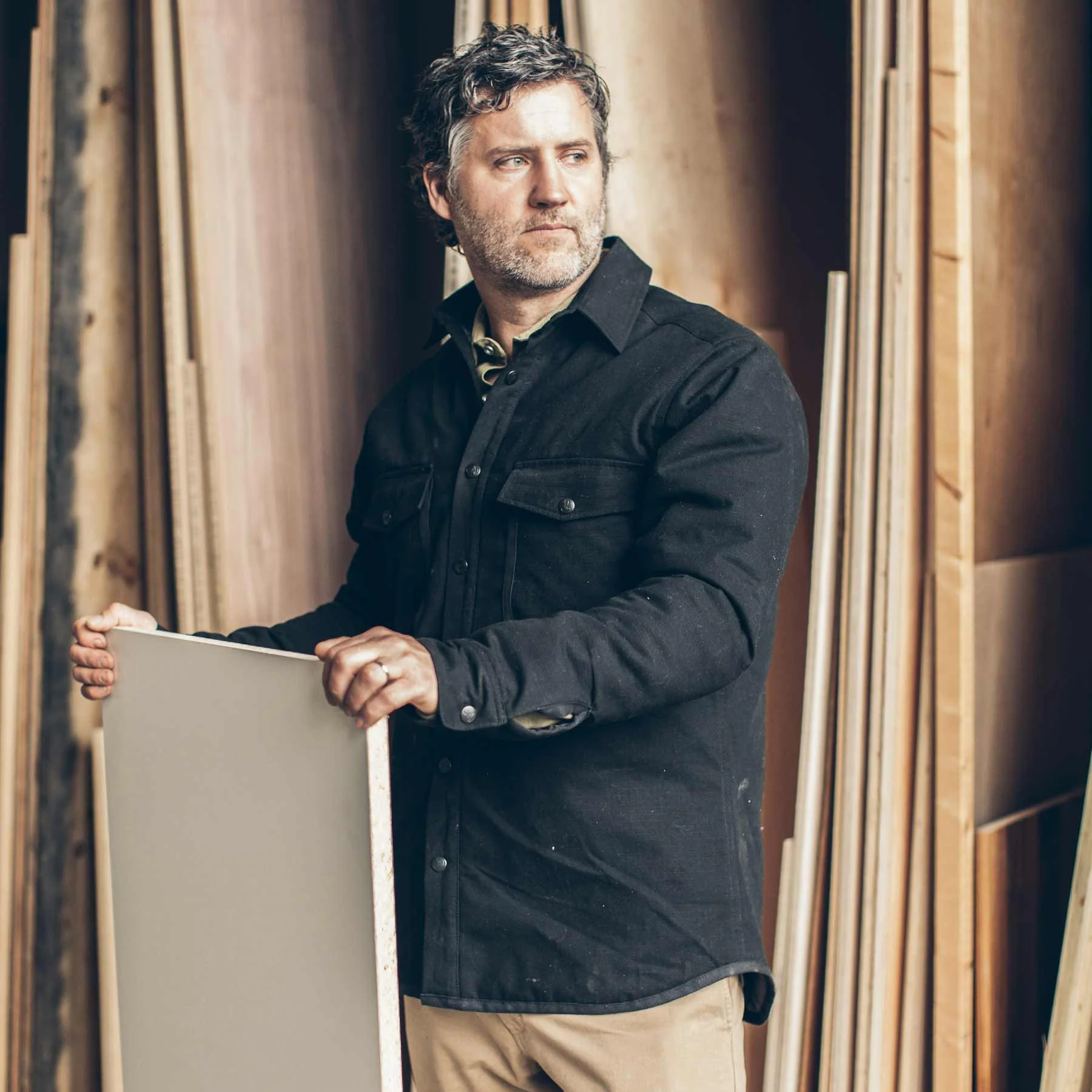 The Chore Jacket in Black Ripstop Canvas - Image 2