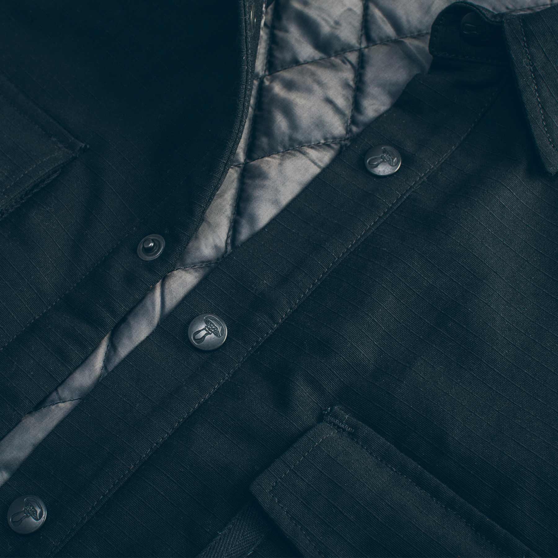 The Chore Jacket in Black Ripstop Canvas - Image 3