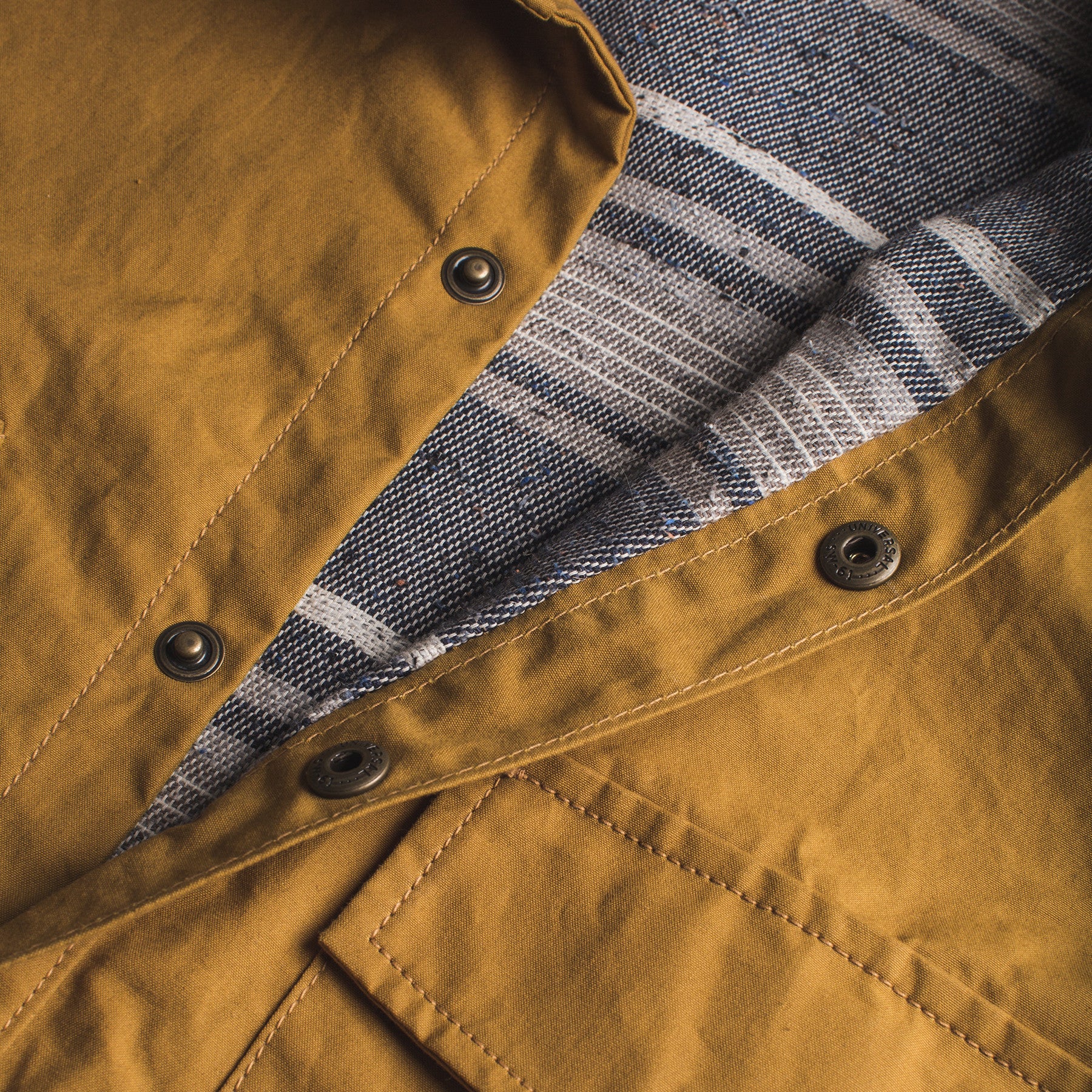 The Chore Jacket in Mustard Dry Wax Canvas - Image 8