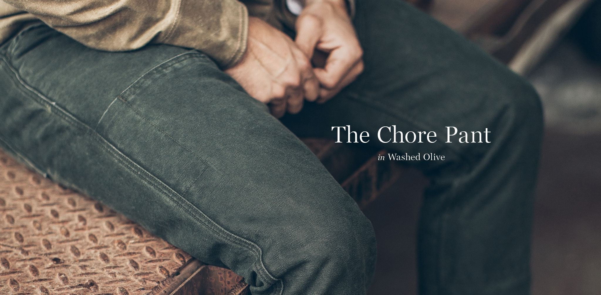 The Chore Pant in Washed Olive - Image 8