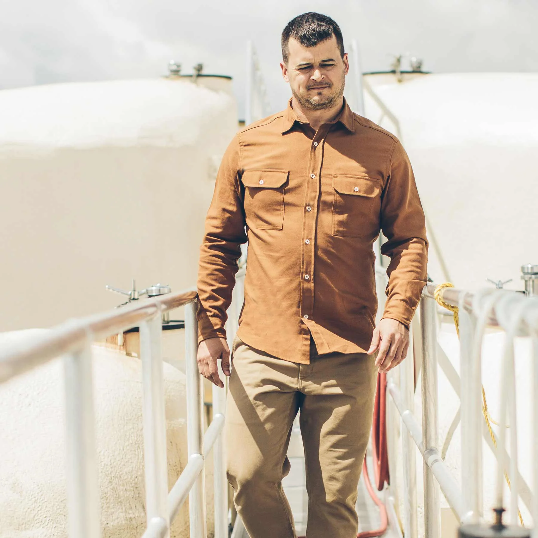 The Chore Shirt in Camel - Image 2