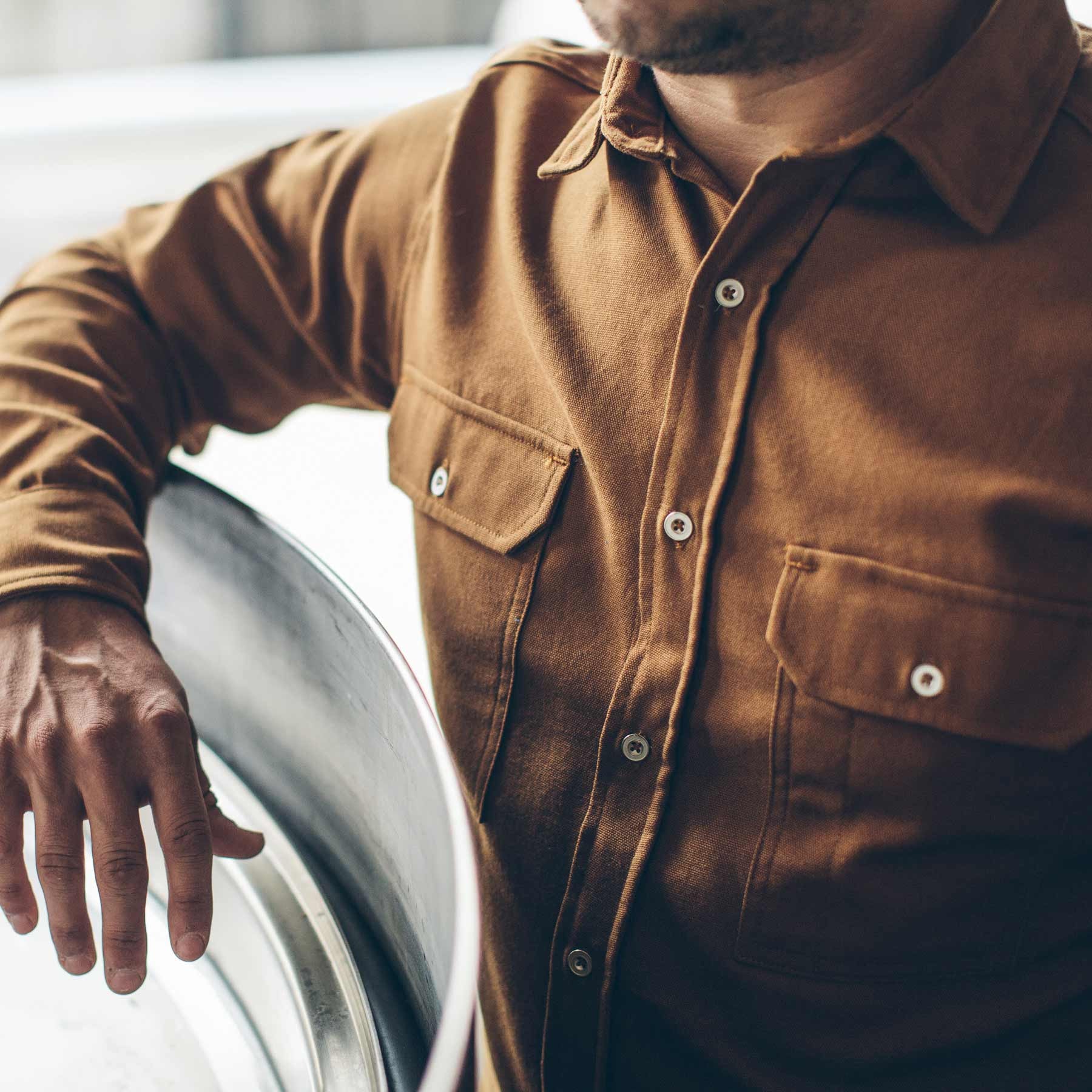 The Chore Shirt in Camel - Image 3