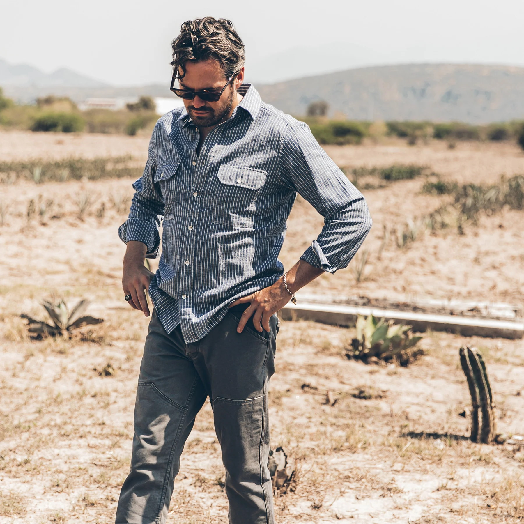The Chore Shirt in Indigo Striped Chambray - Image 2