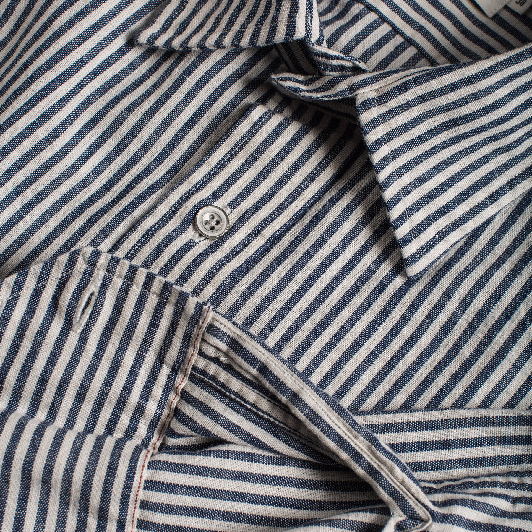 The Chore Shirt in Natural Striped Chambray - Image 6