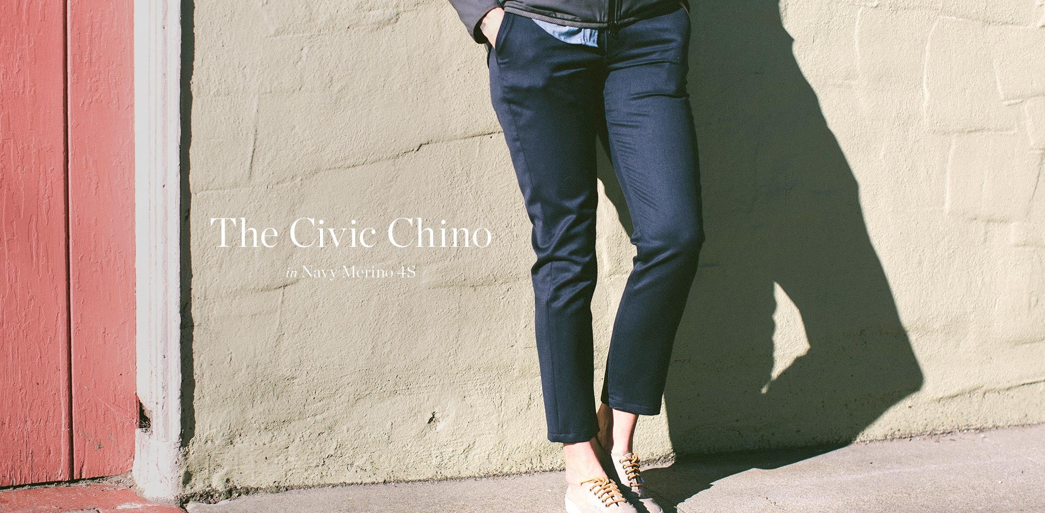 The Civic Chino in Navy Merino 4S - Image 7
