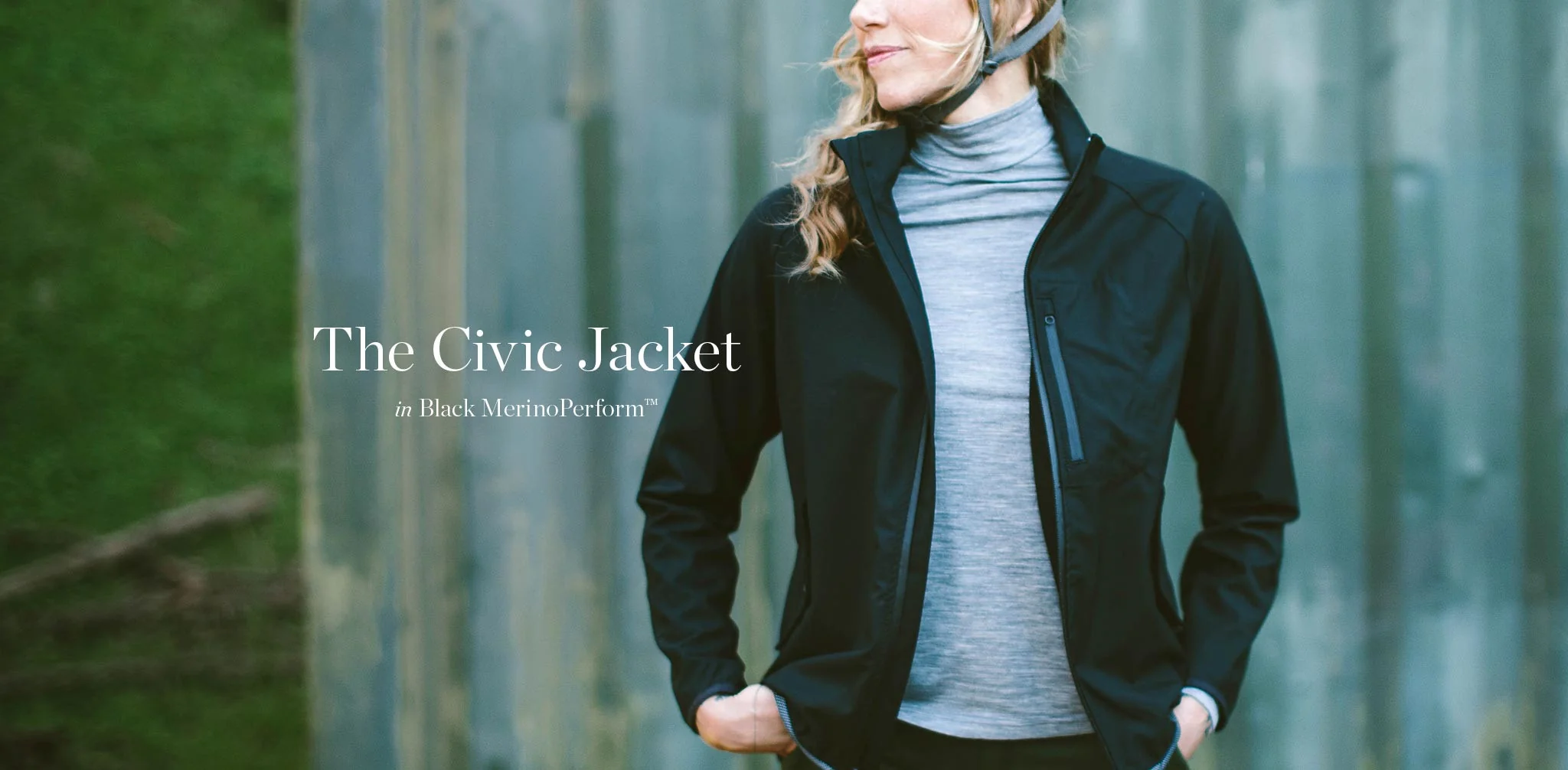 The Civic Jacket in Black MerinoPerform™ - Image 9