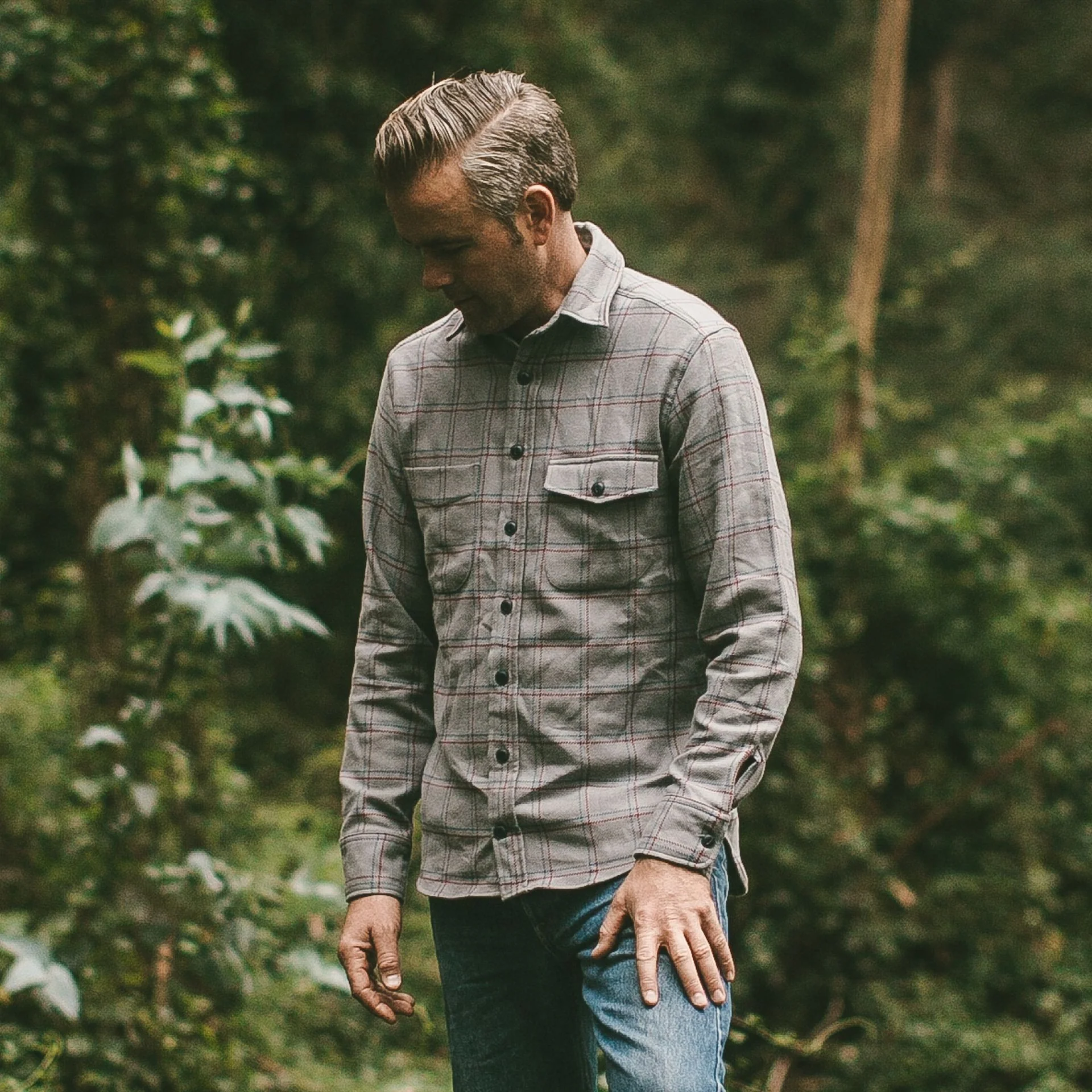 The Crater Shirt in Ash Plaid - Image 4