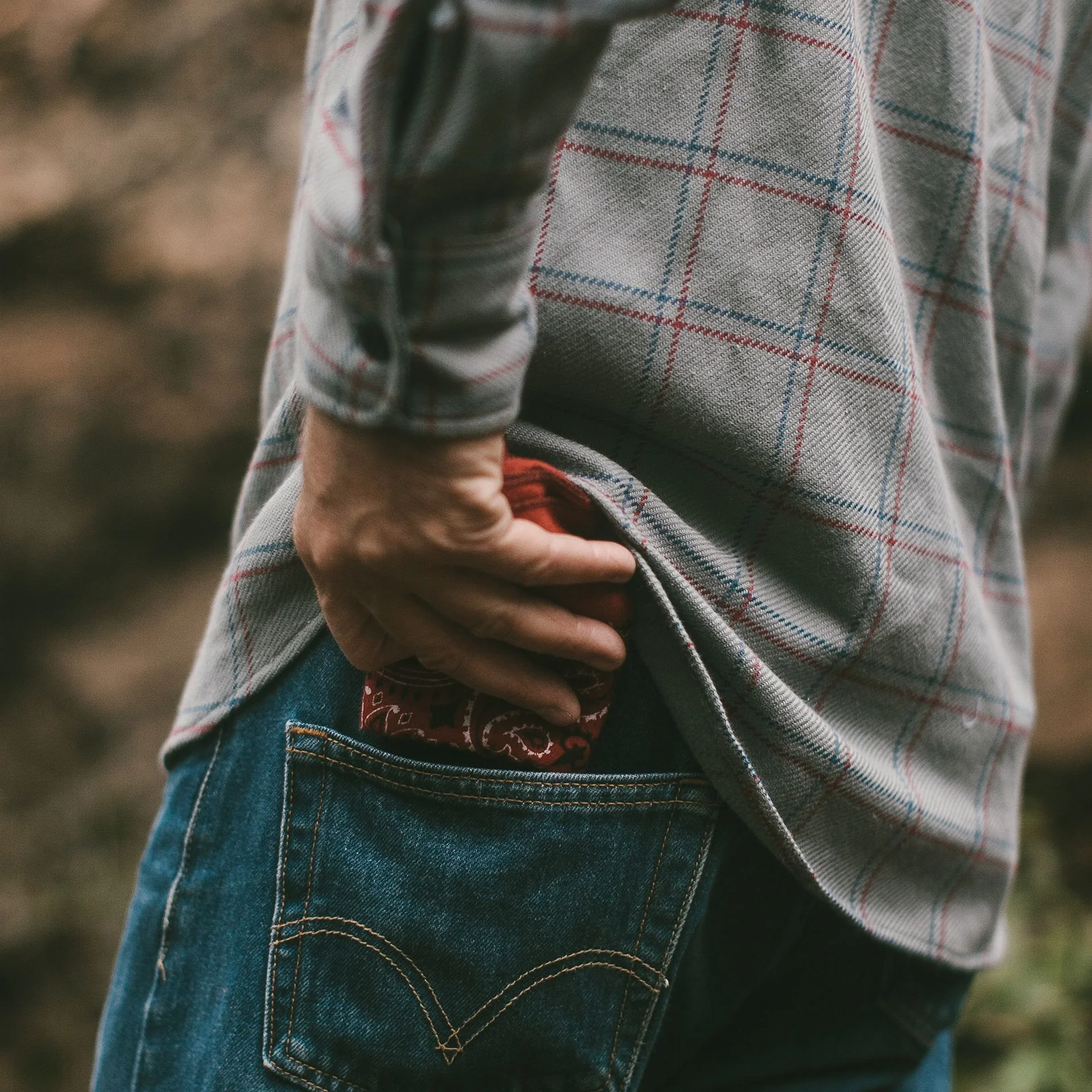 The Crater Shirt in Ash Plaid - Image 7