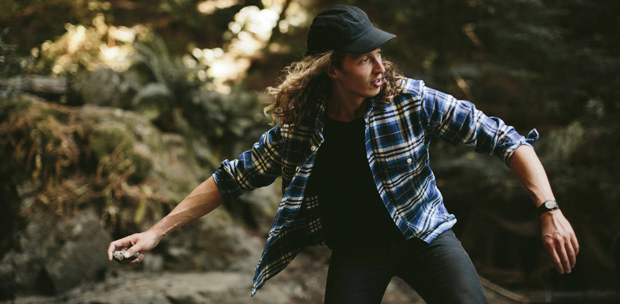 The Crater Shirt in Blue Plaid - Image 10