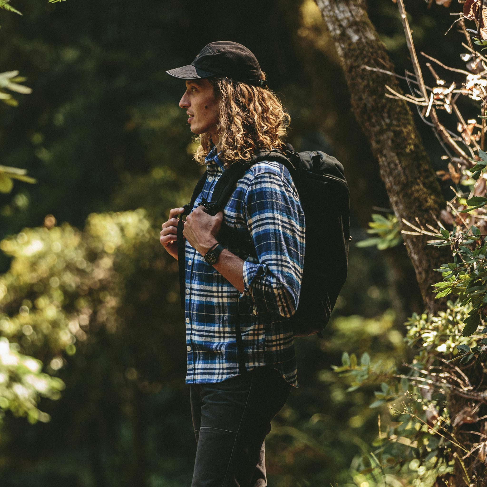 The Crater Shirt in Blue Plaid - Image 4