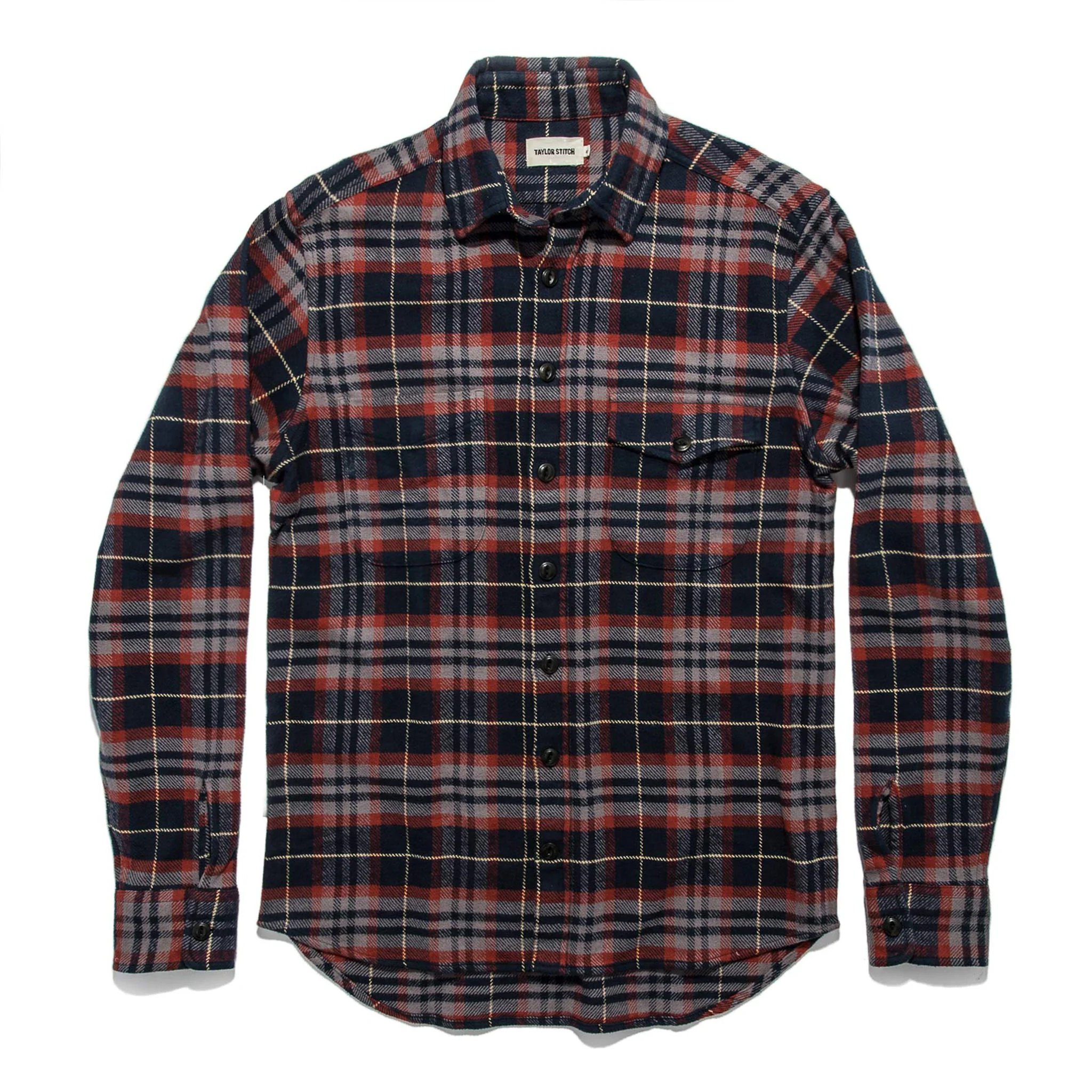 The Crater Shirt in Burgundy Plaid - Image 9