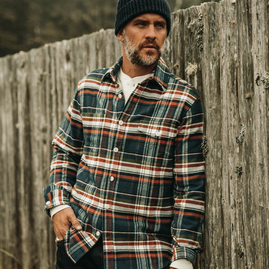 The Crater Shirt in Navy Plaid - Image 2