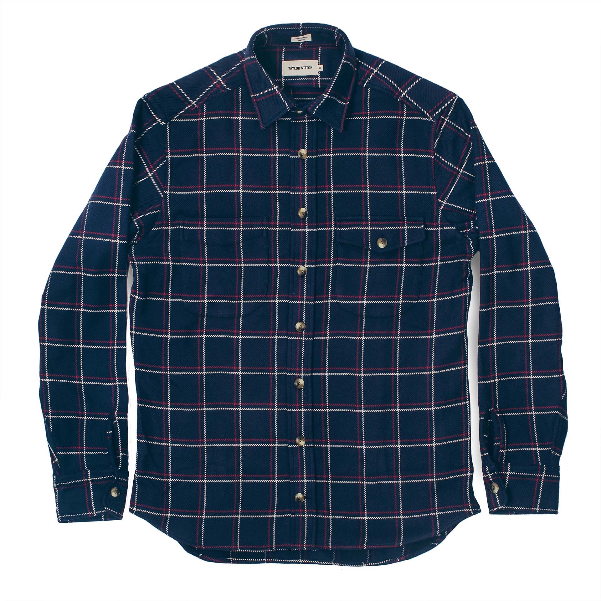 The Crater Shirt in Navy Plaid - Image 3