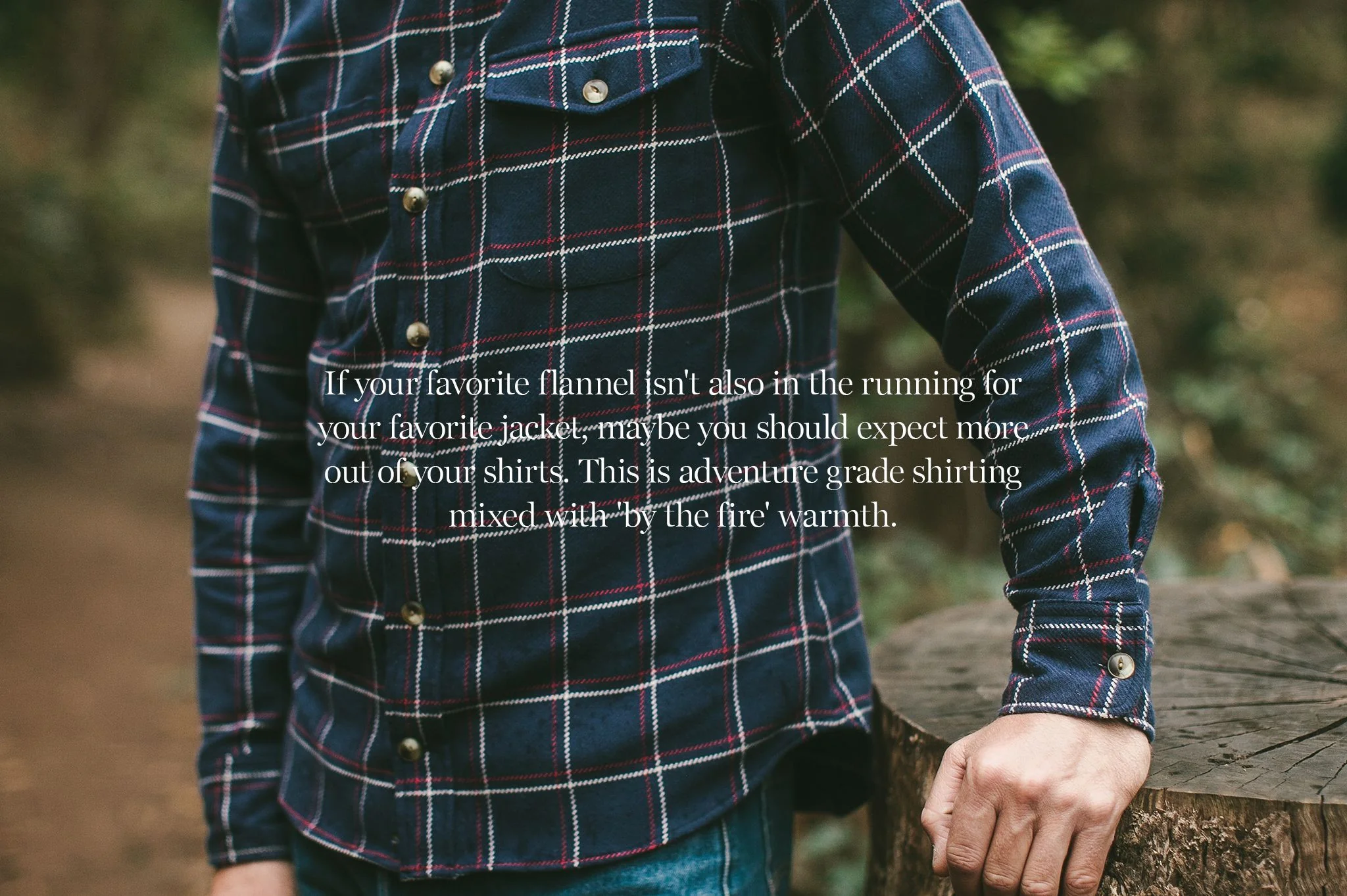The Crater Shirt in Navy Plaid - Image 8