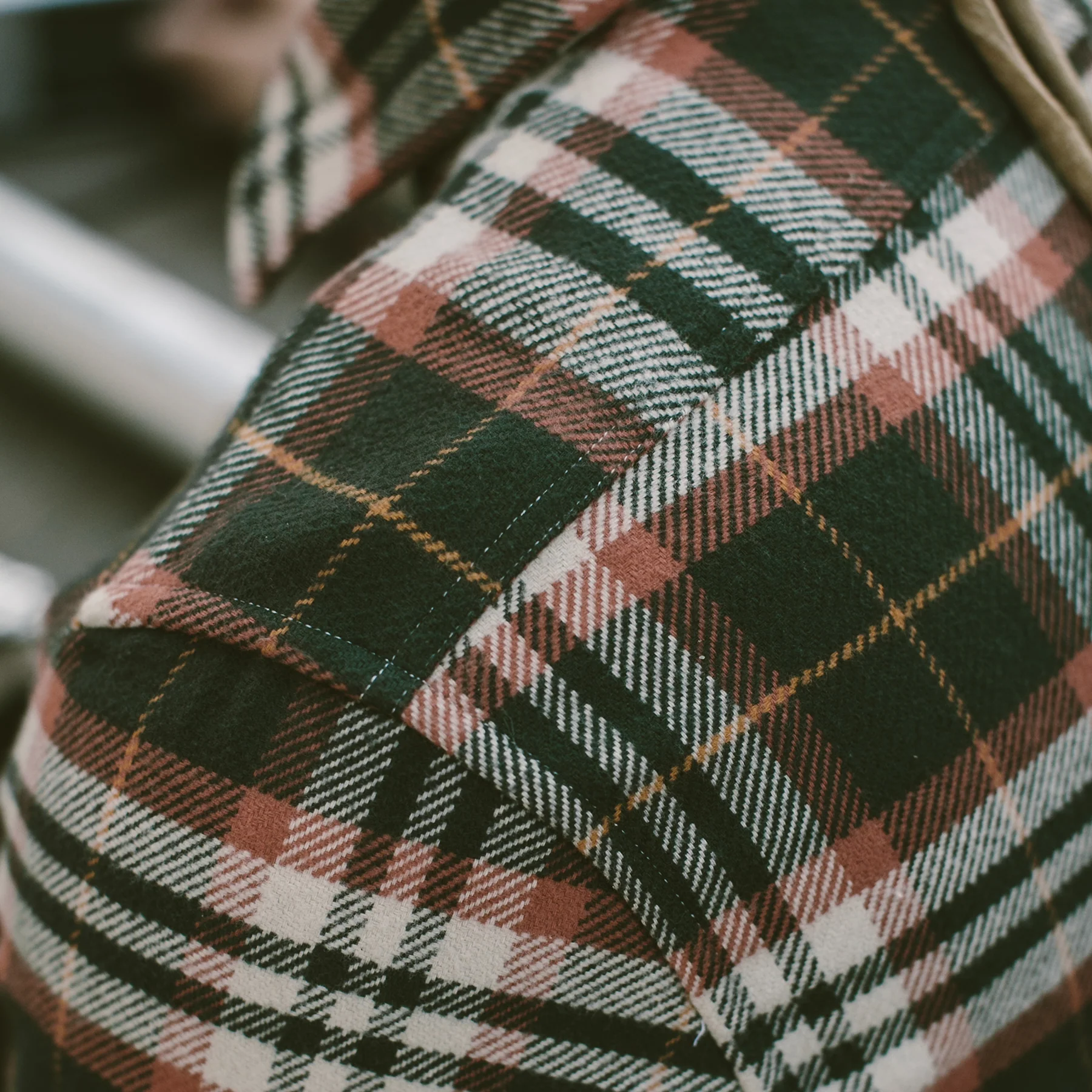 The Crater Shirt in Olive Plaid - Image 4