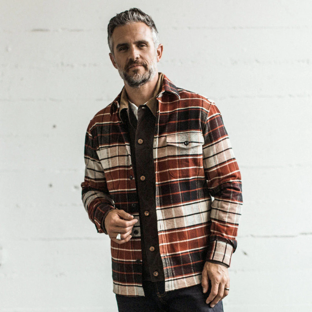 The Crater Shirt in Rust Plaid - Image 6