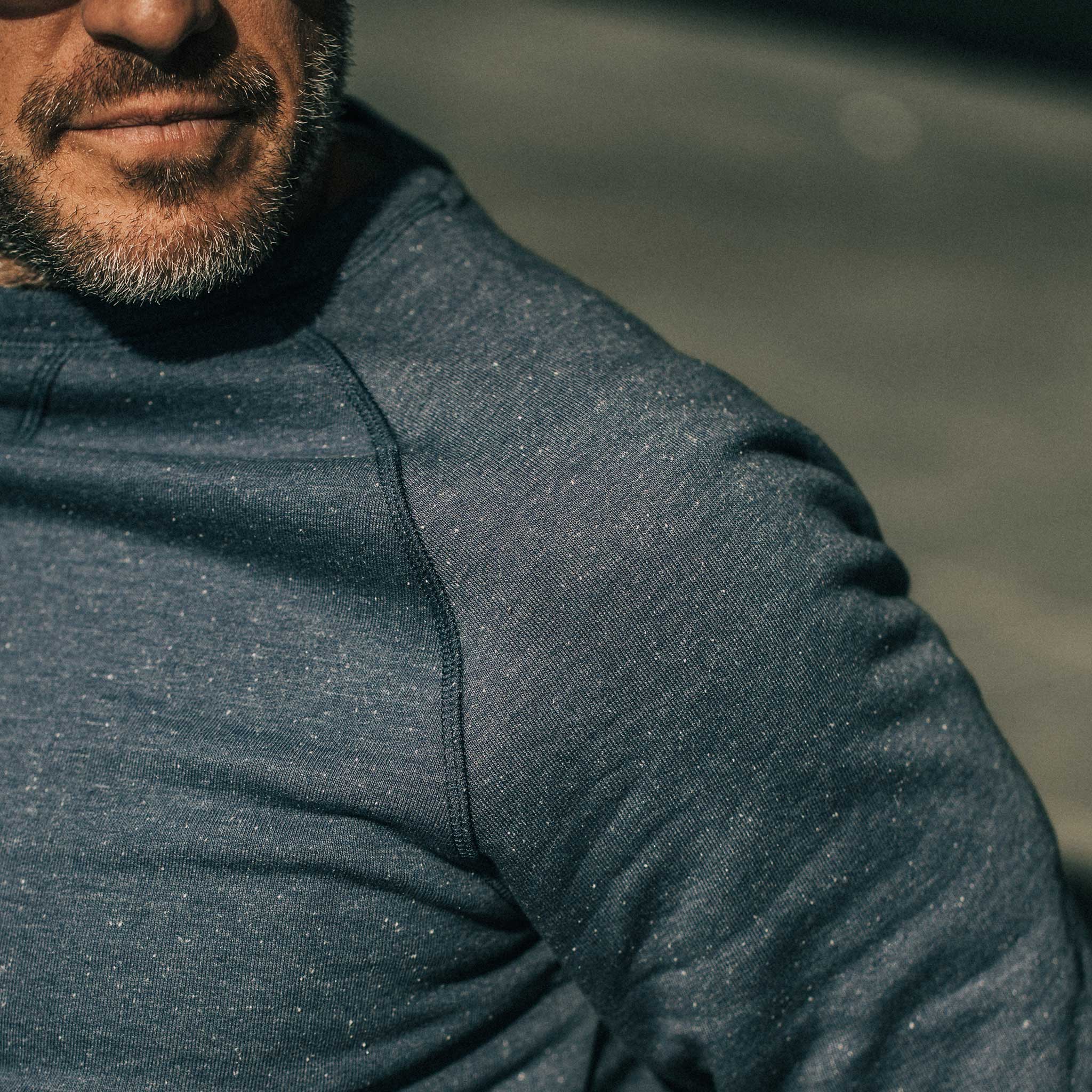 The Crewneck in Navy Donegal Terry - Image 3