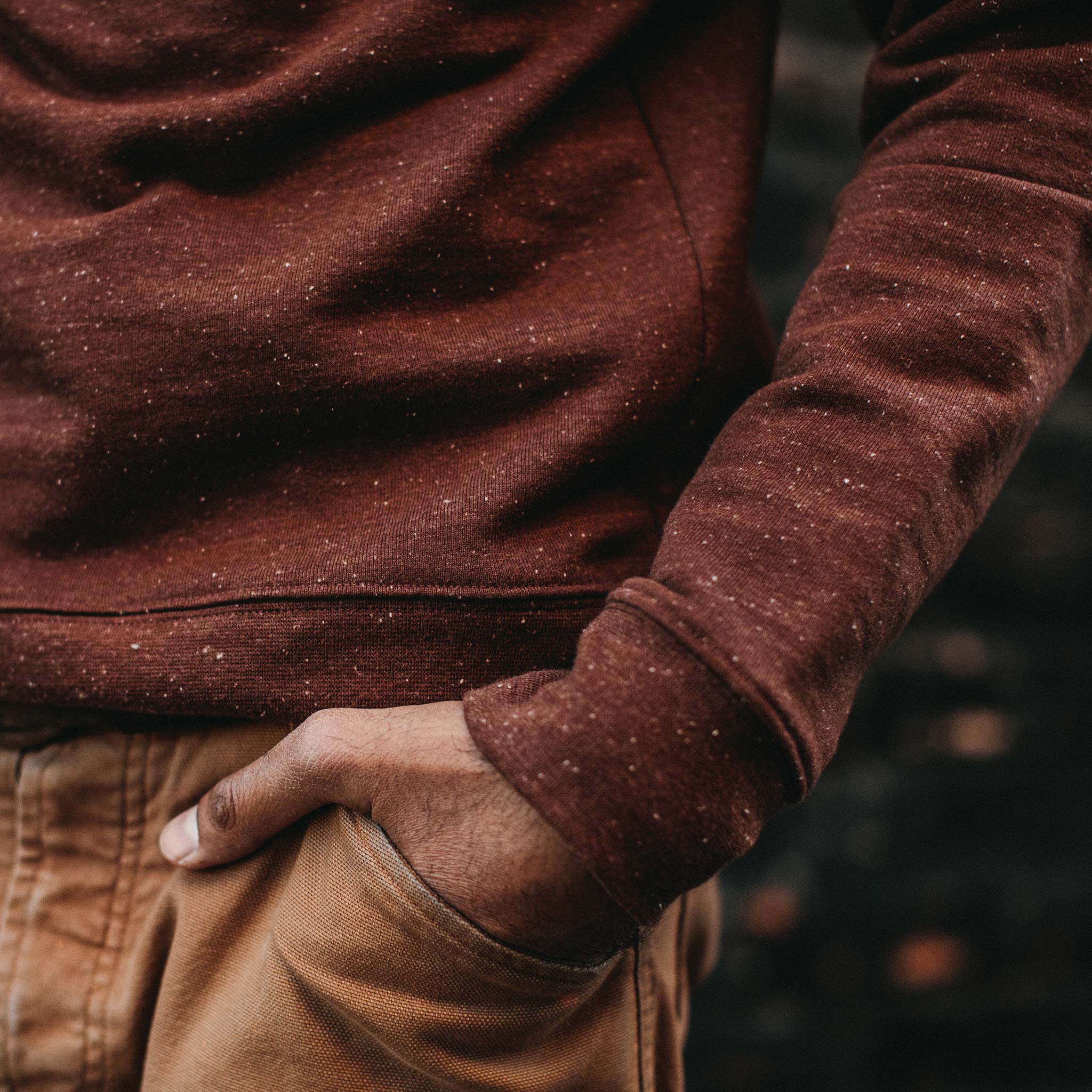 The Crewneck in Rust Donegal Terry - Image 4