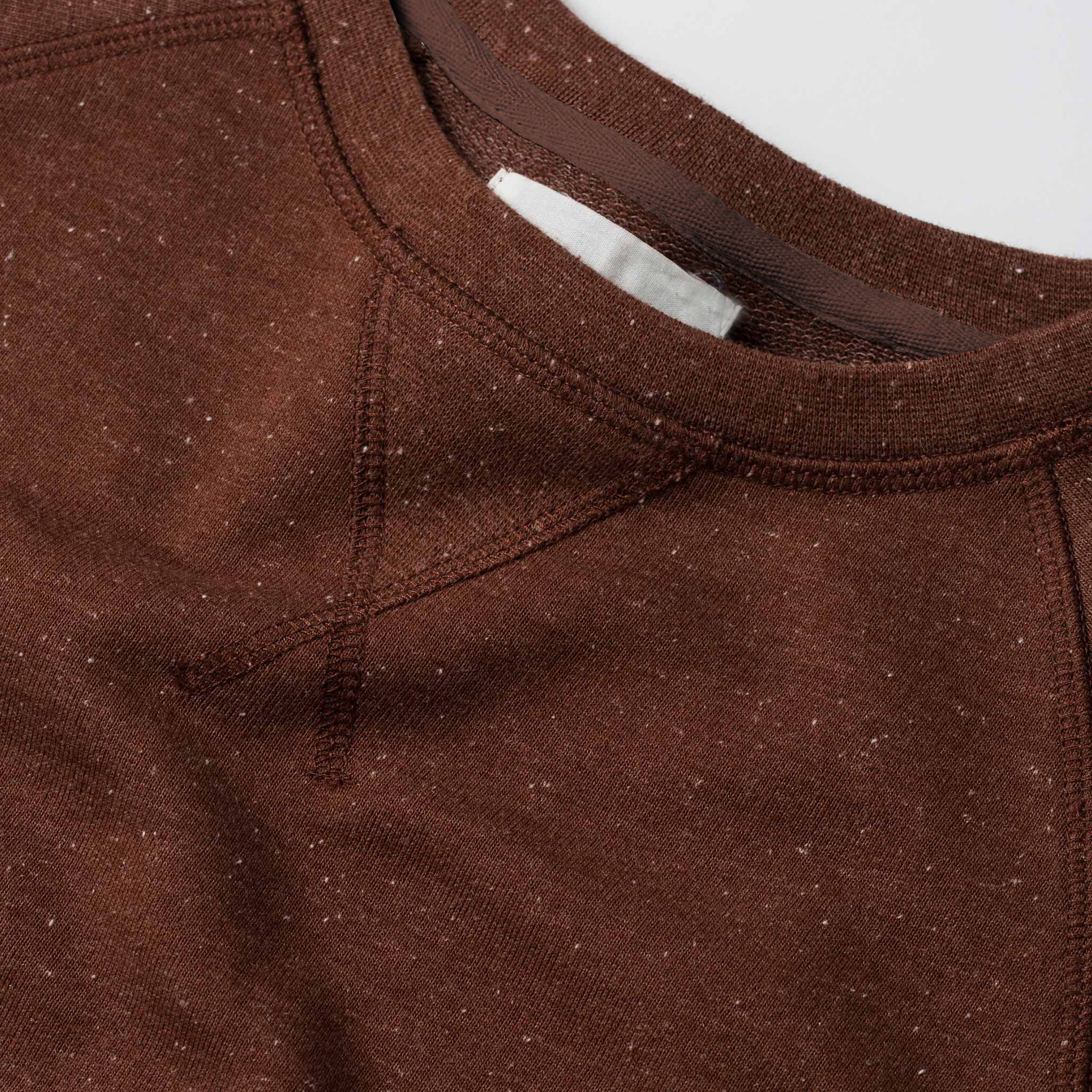 The Crewneck in Rust Donegal Terry - Image 7