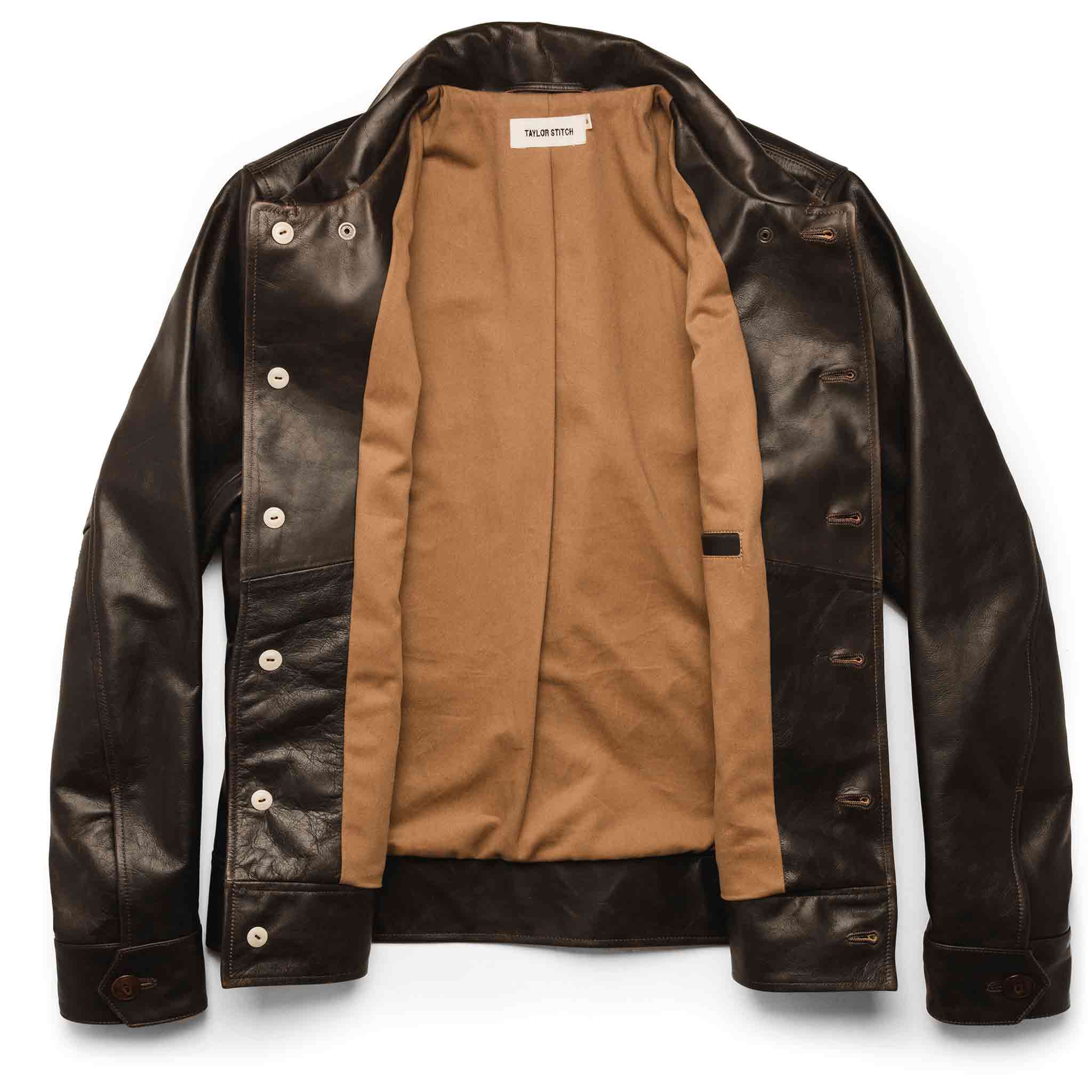 The Cuyama Jacket in Cola Leather - Image 14