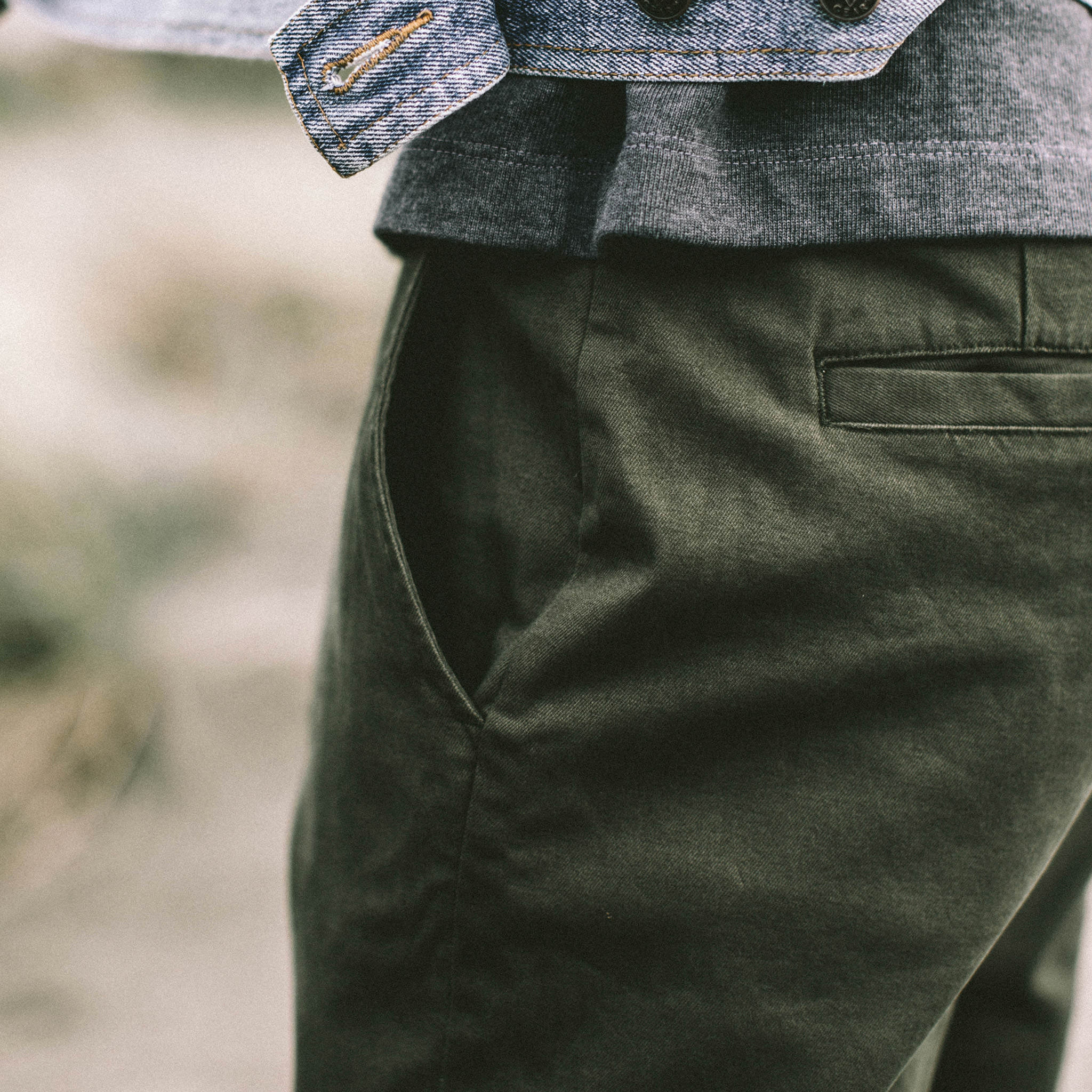 The Democratic Chino in Organic Olive - Image 3