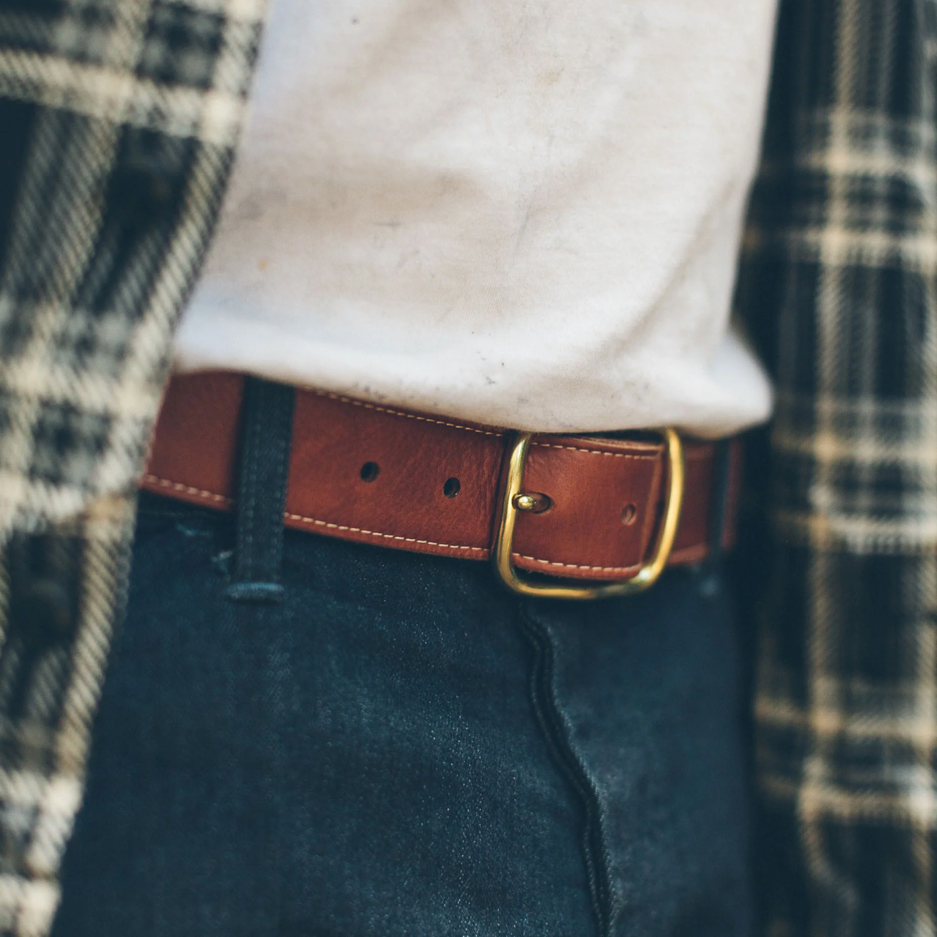 The Double Belt in Whiskey Steerhide - Image 2