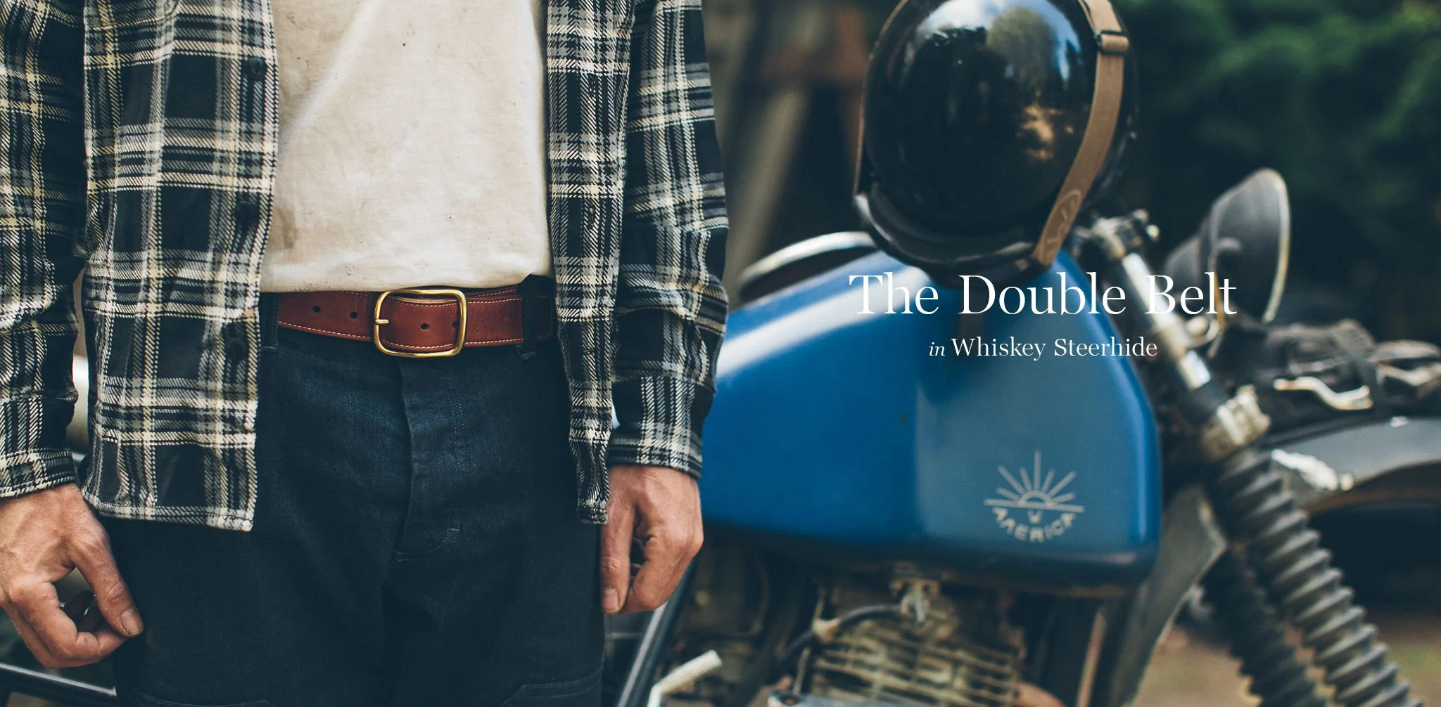 The Double Belt in Whiskey Steerhide - Image 7