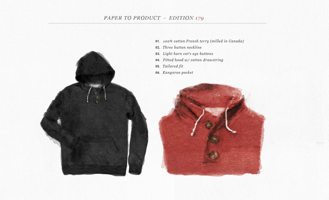 The Dusty Red 3 Button Hooded Sweatshirt - Image 9