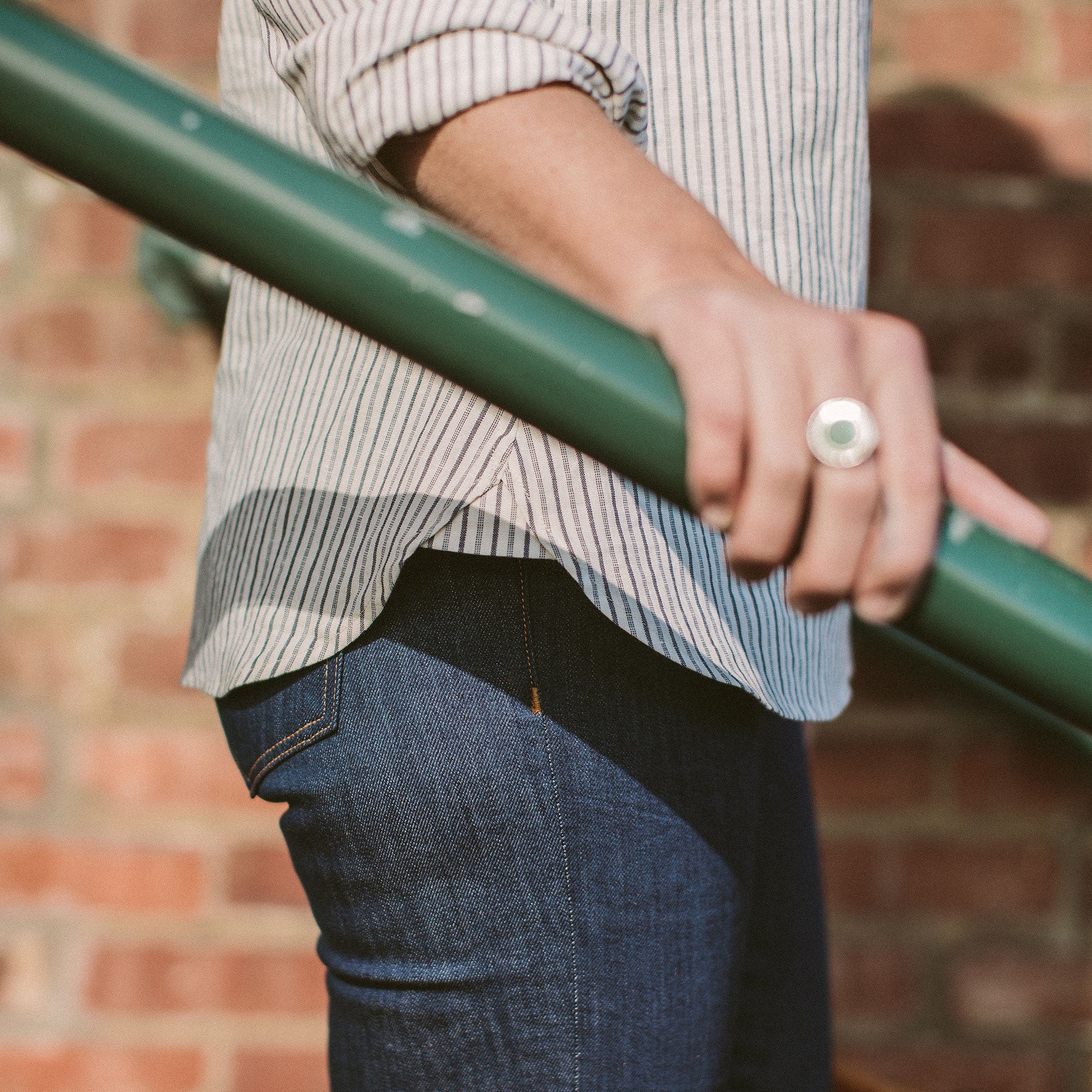 The Edie Popover in French Ticking Stripe - Image 4