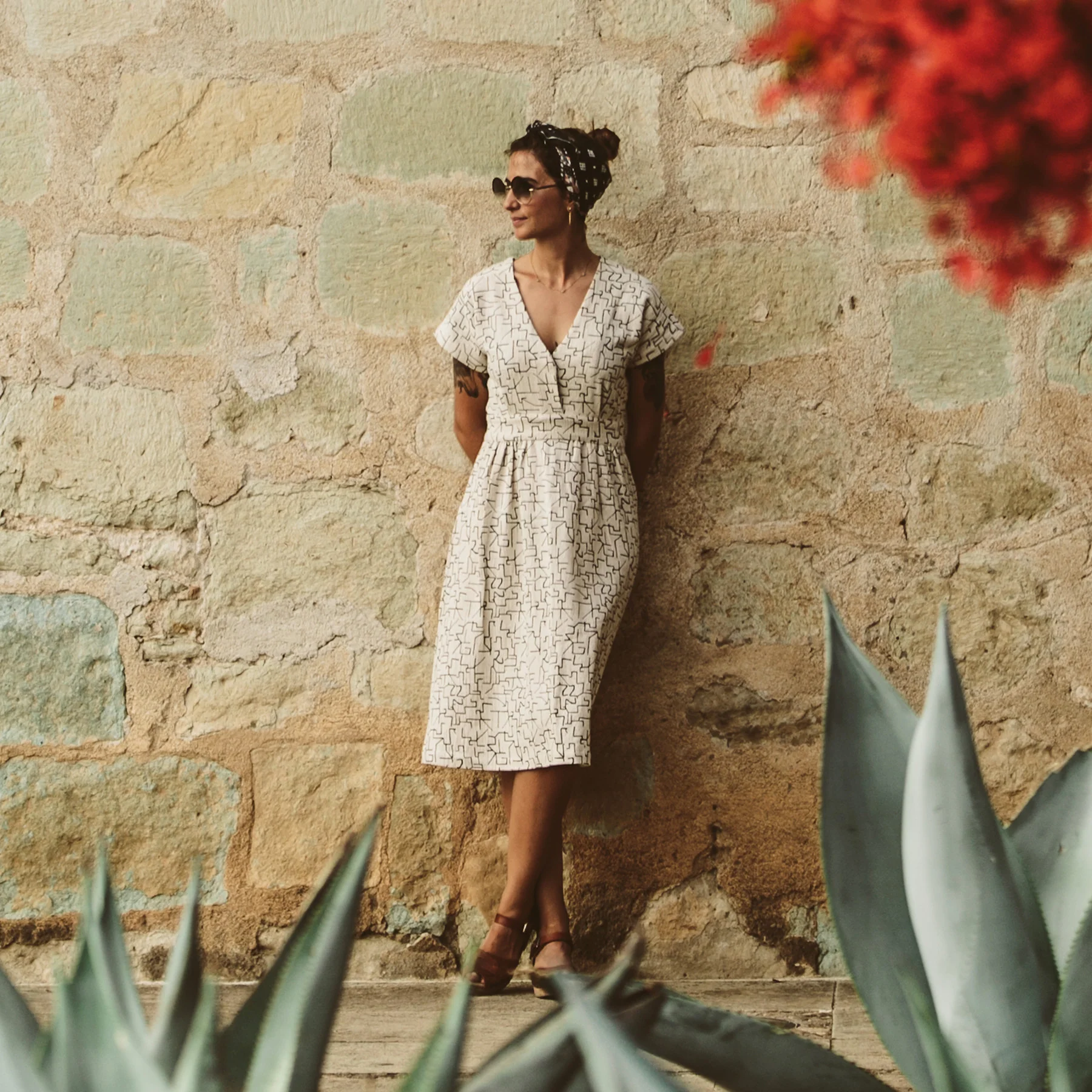 The Emma Dress in Maze Print - Image 2