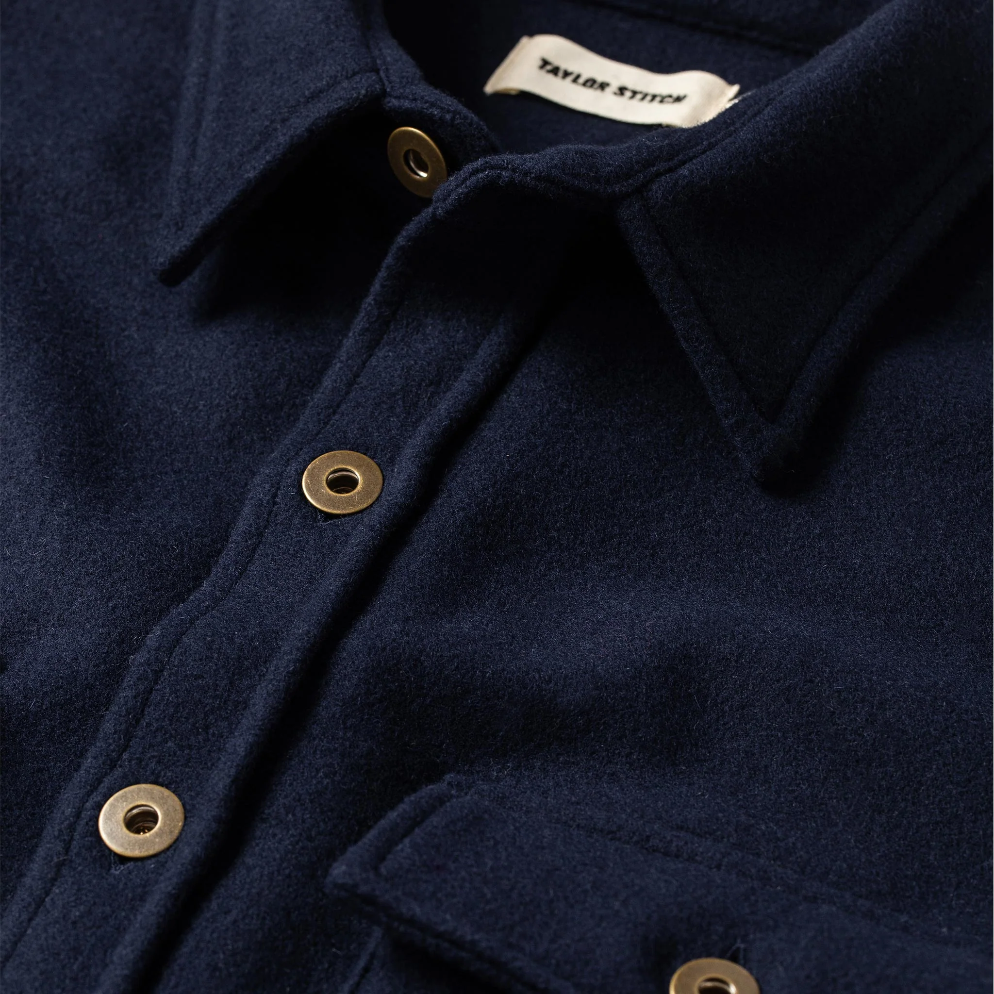 The Explorer Shirt in Navy Boiled Wool - Image 9