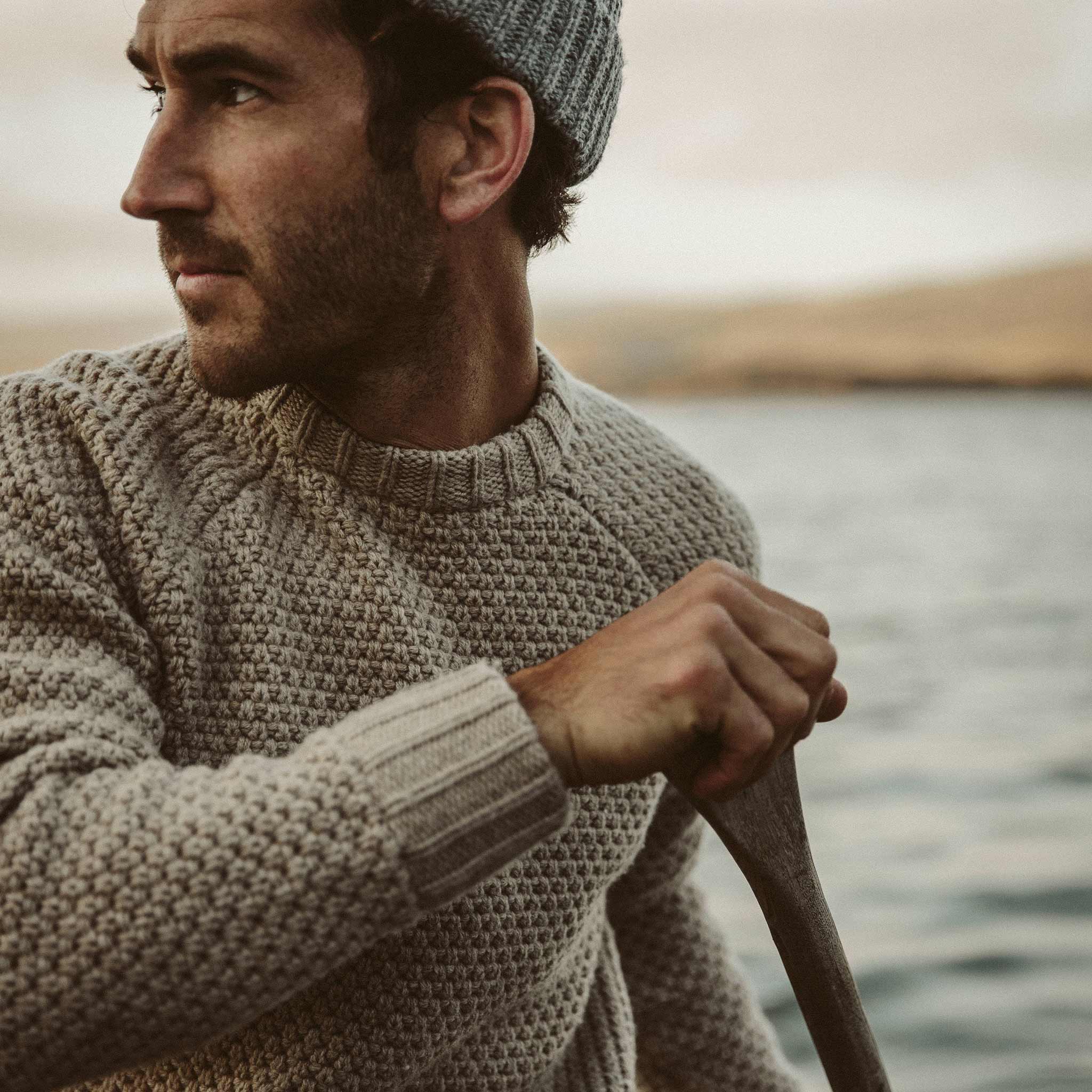 The Fisherman Sweater in Natural Melange - Image 7