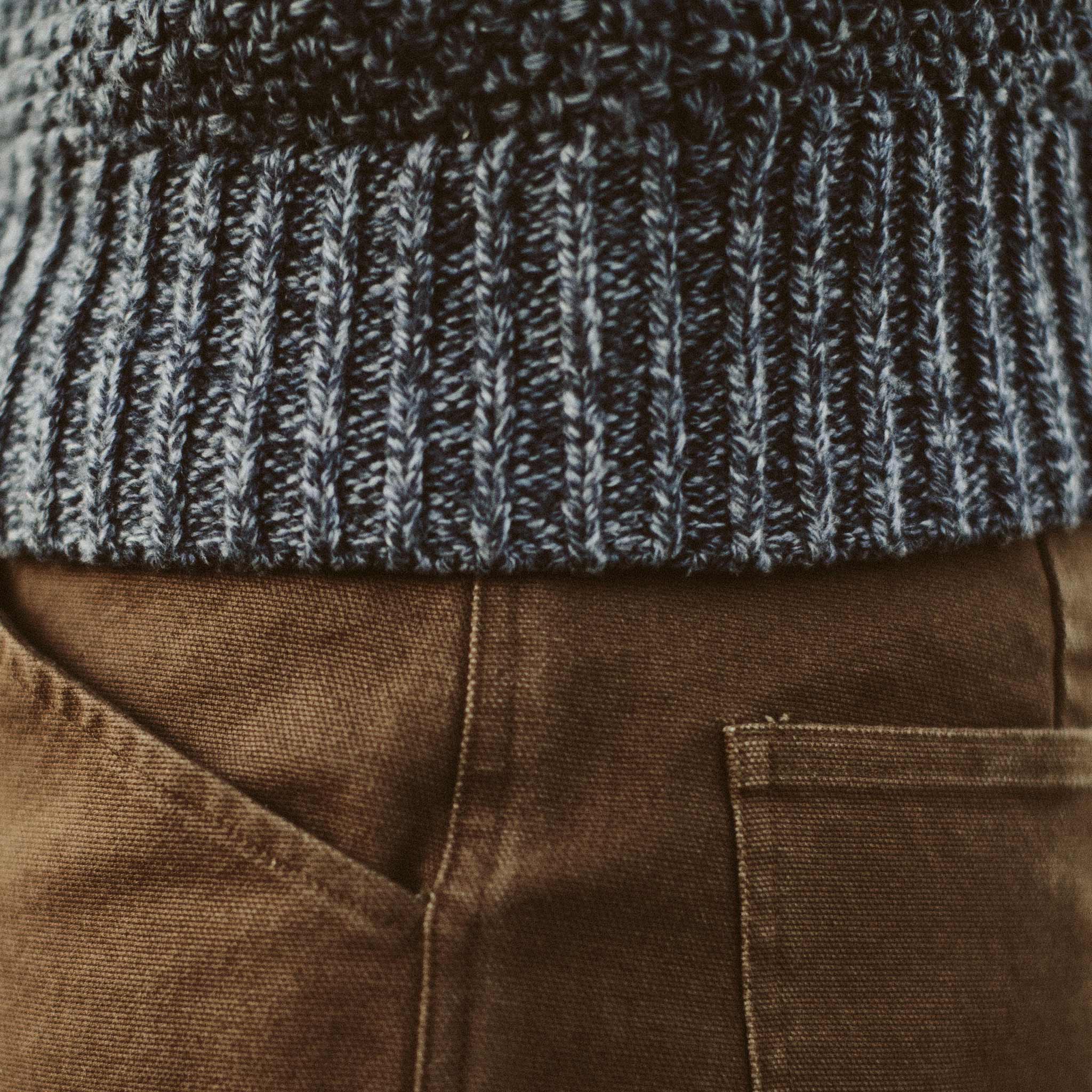 The Fisherman Sweater in Navy Melange - Image 6