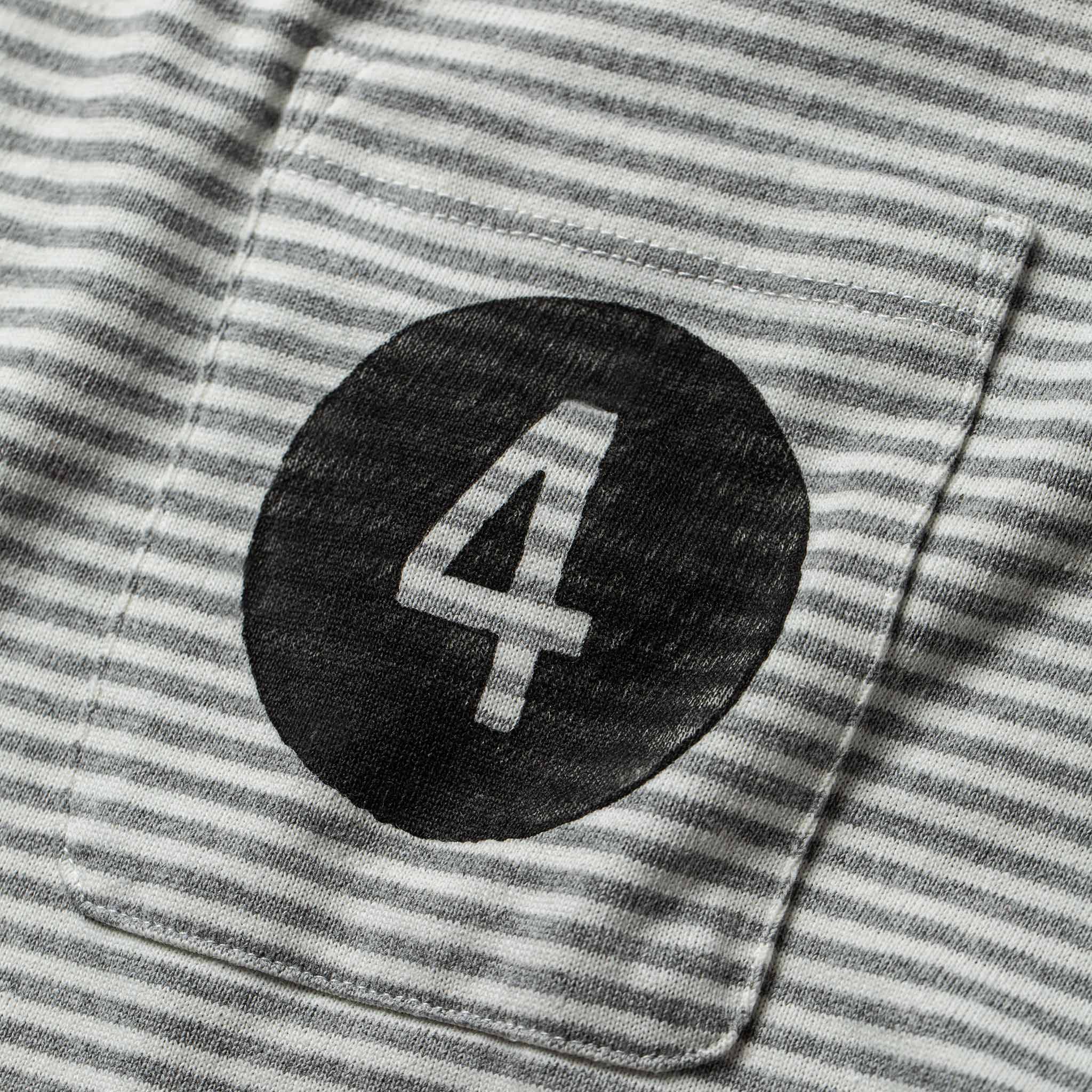 The Fourtillfour Heavy Bag Tee in Ash Stripe - Image 6