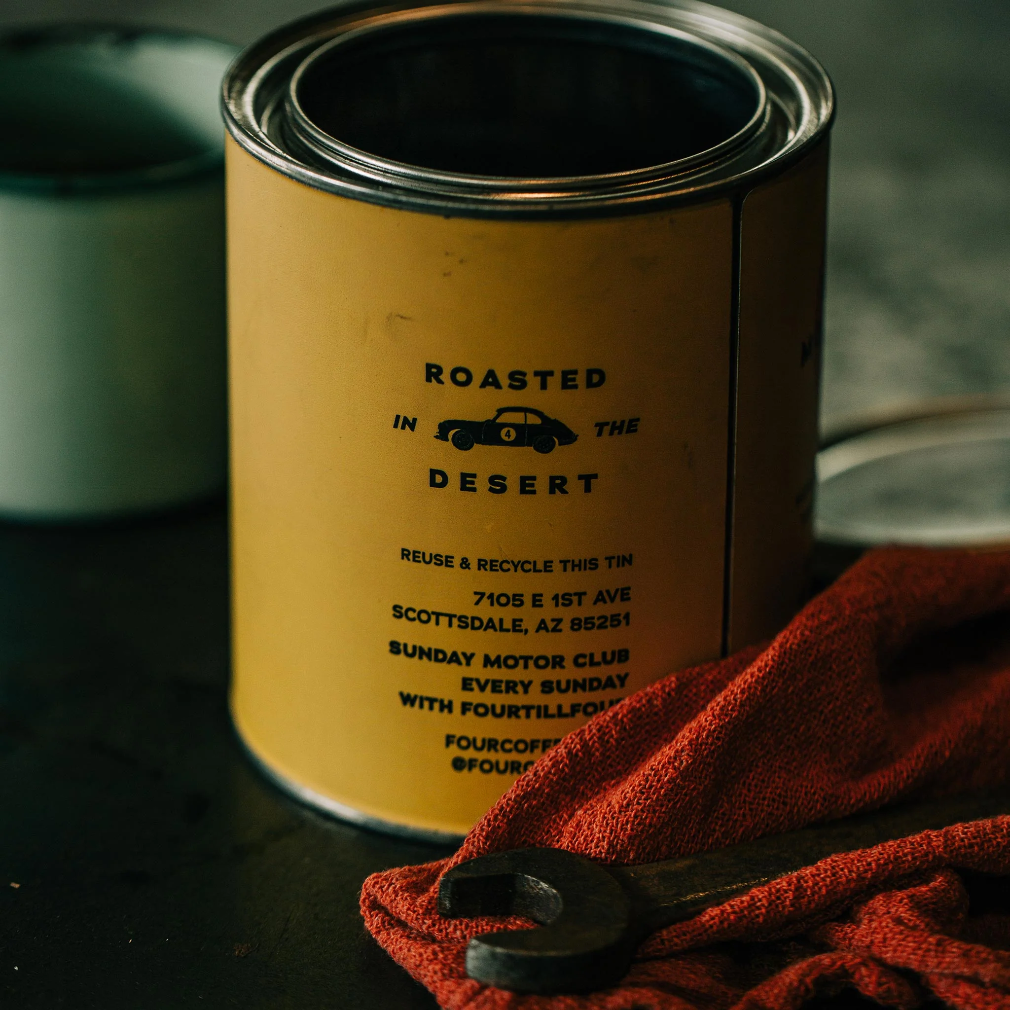 Four Coffee Tin in Sunday Motor Club Blend - Image 8