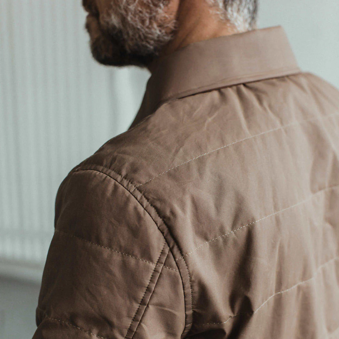 The Garrison Shirt Jacket in British Khaki Dry Wax - Image 4